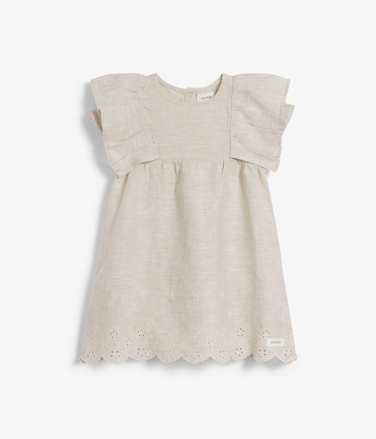 Kleid aus Leinen - Hellbeige - 7