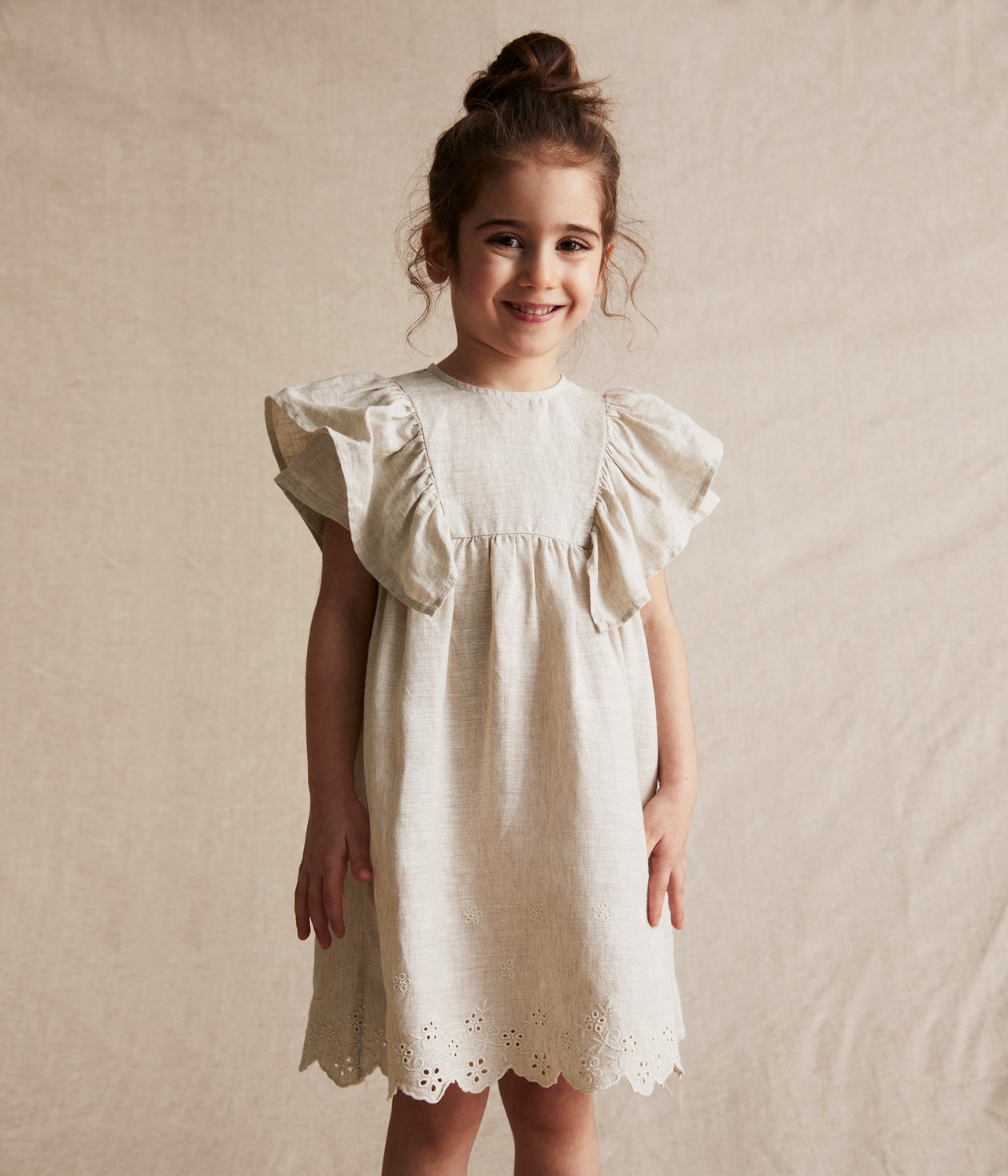 Linen dress - Light beige - 3