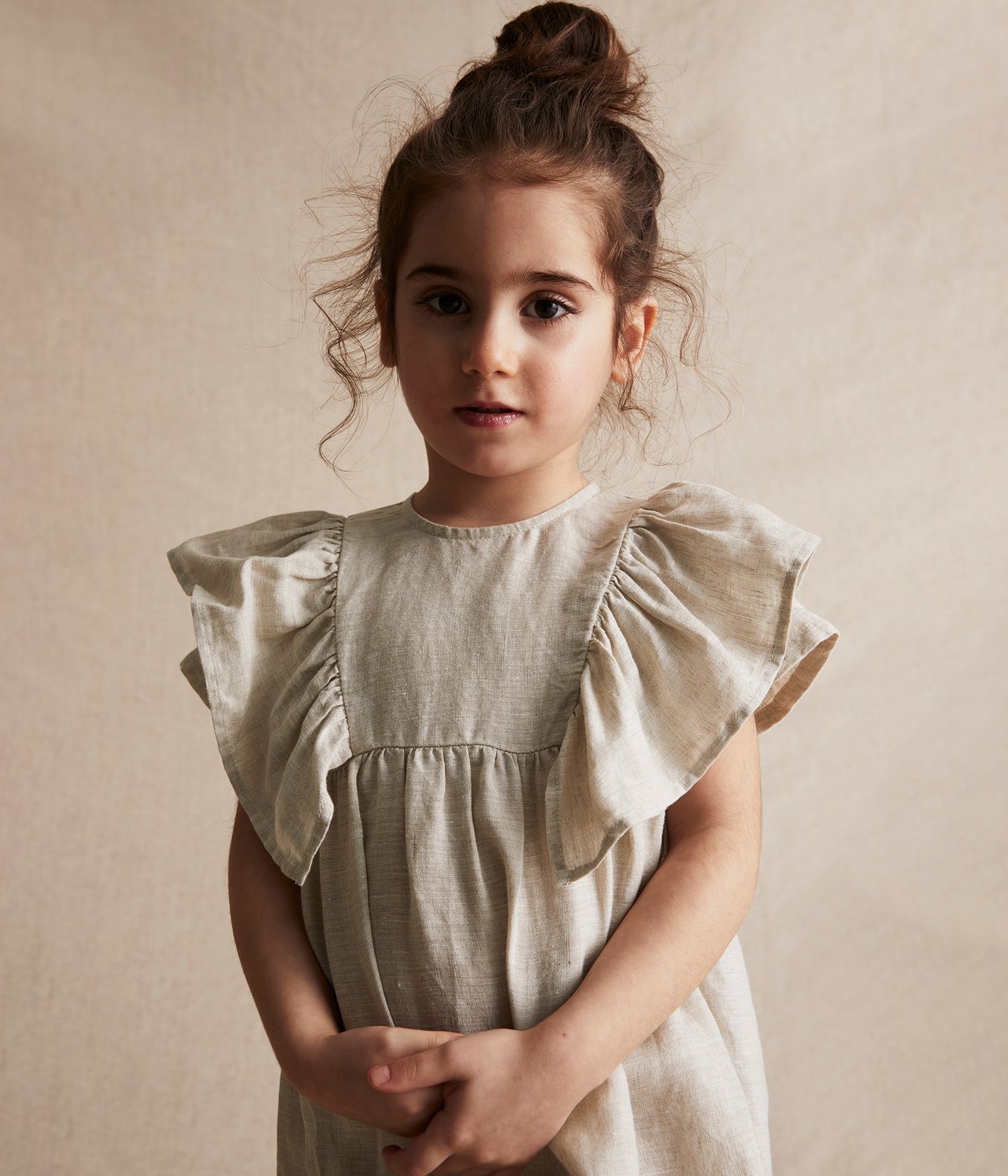 Linen dress - Light beige - 4