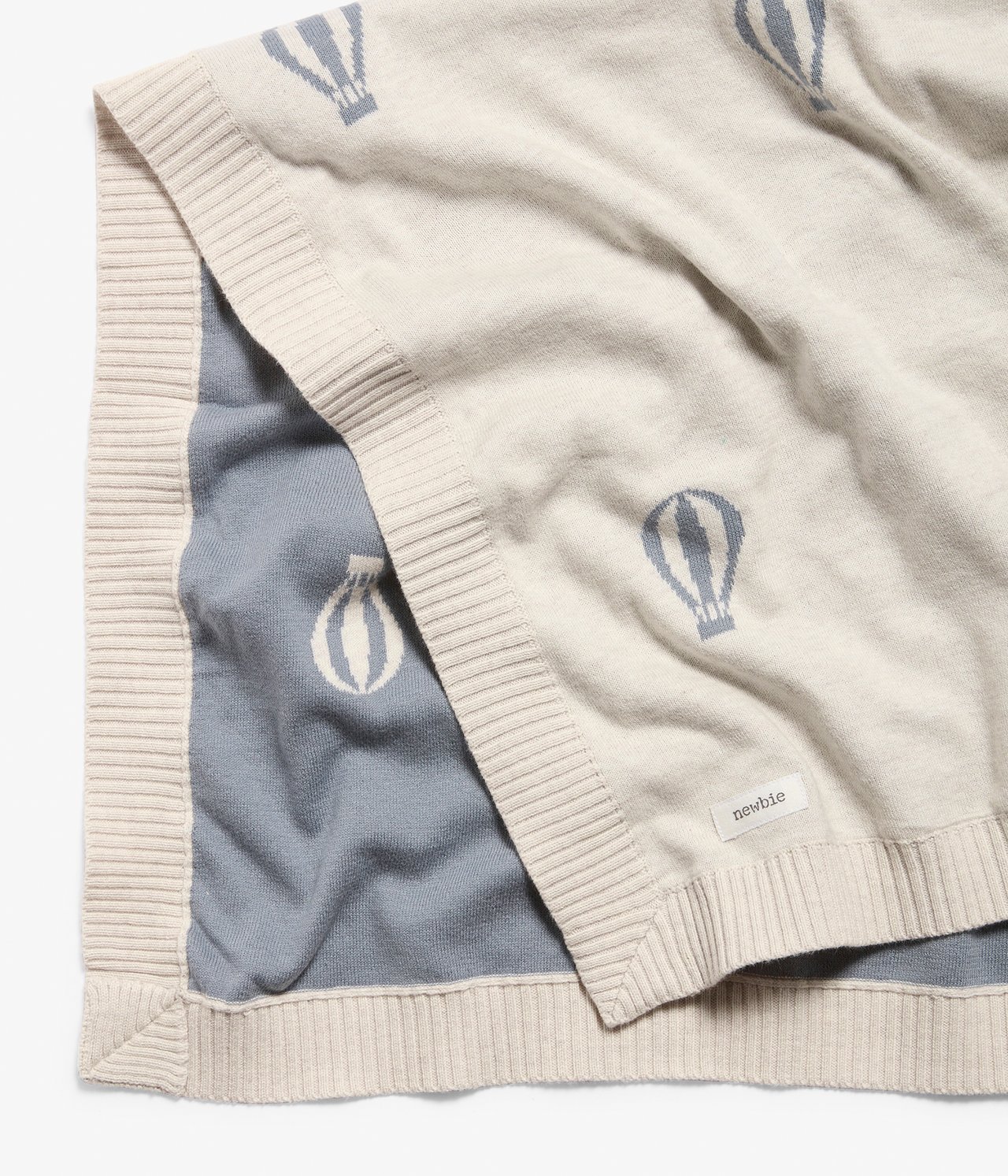 Hot air balloon reversible blanket - Beige mélange - 1