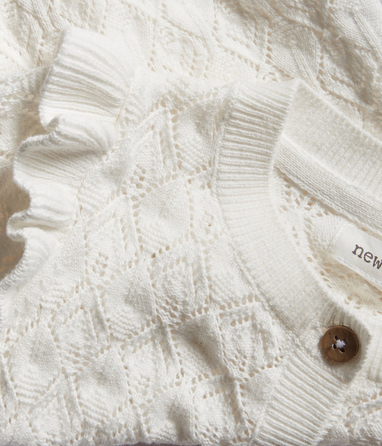 Gemusterte Strickjacke - Naturweiß - 2