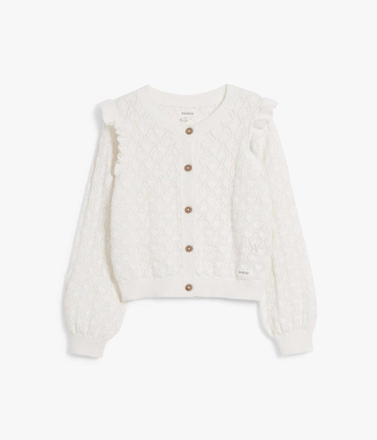 Gemusterte Strickjacke - Naturweiß - 6