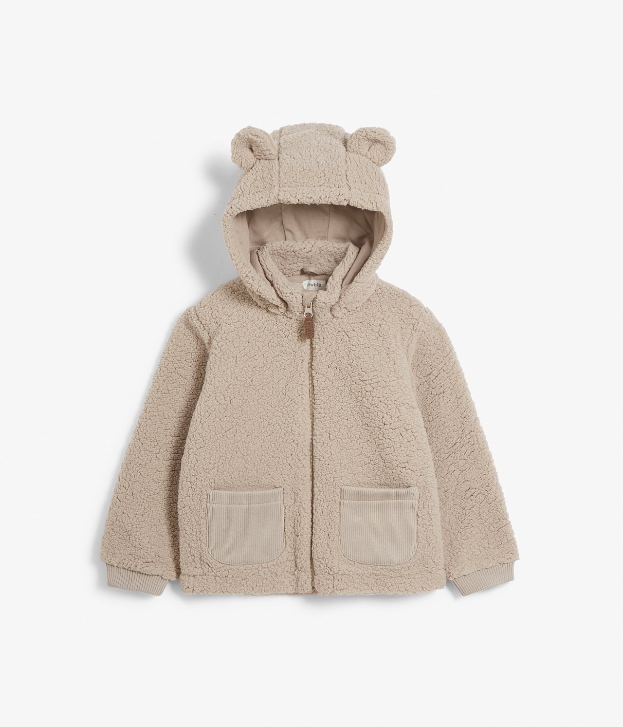 Flauschige Teddyjacke - Beige - 2