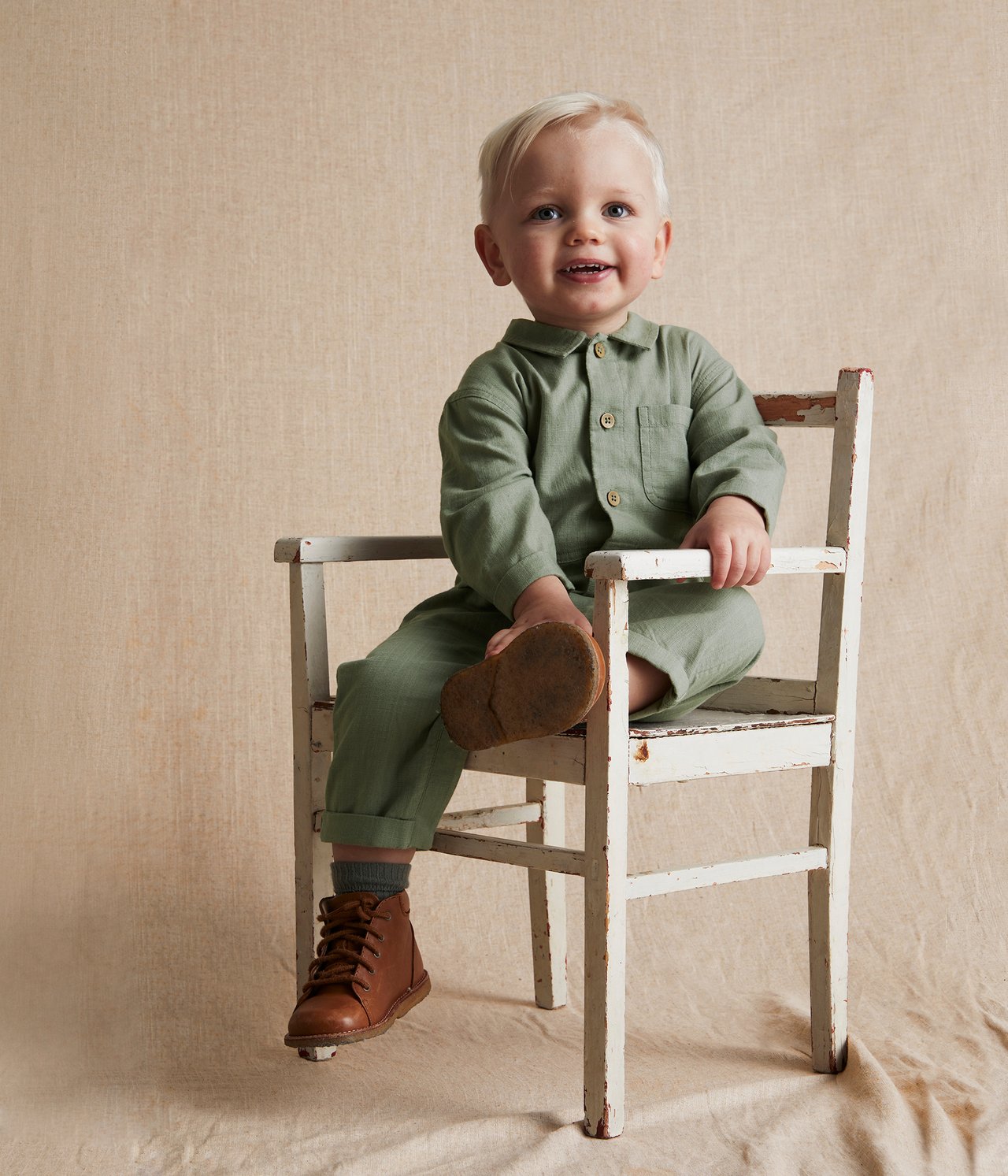 Woven coverall - Dark green - 1