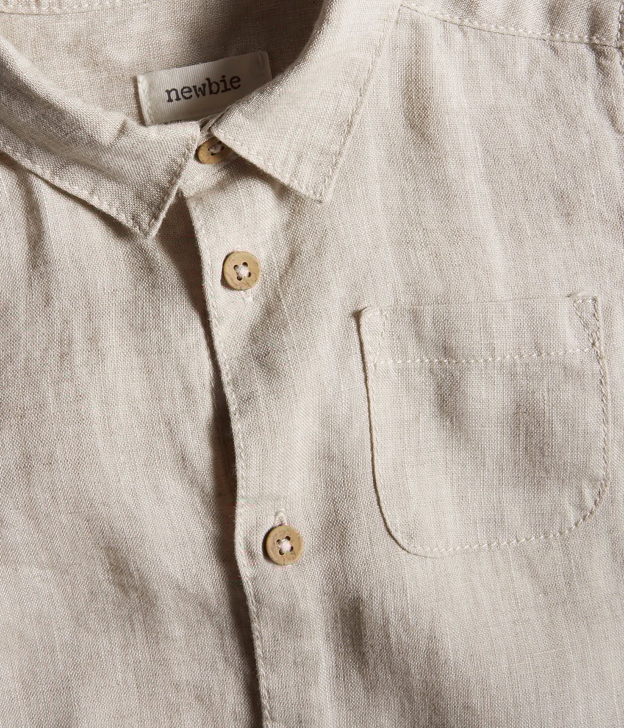 Hemd aus Leinen - Hellbeige - 1