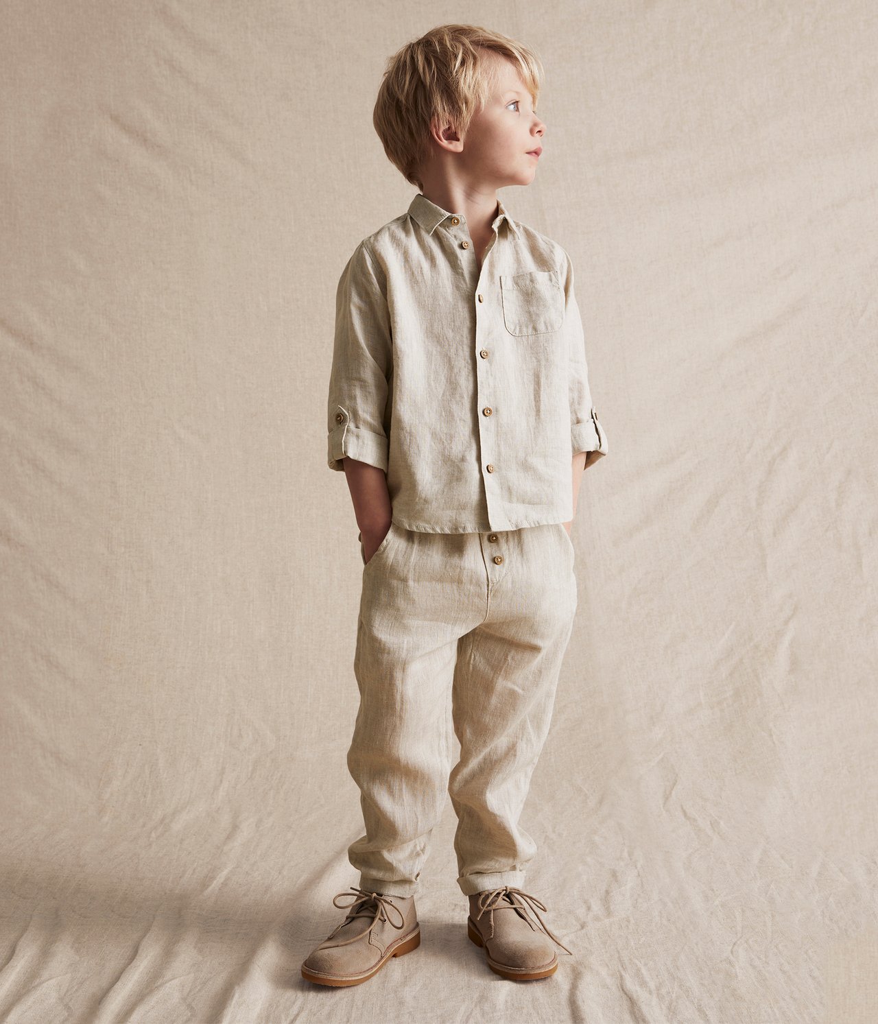 Hemd aus Leinen - Hellbeige - 2