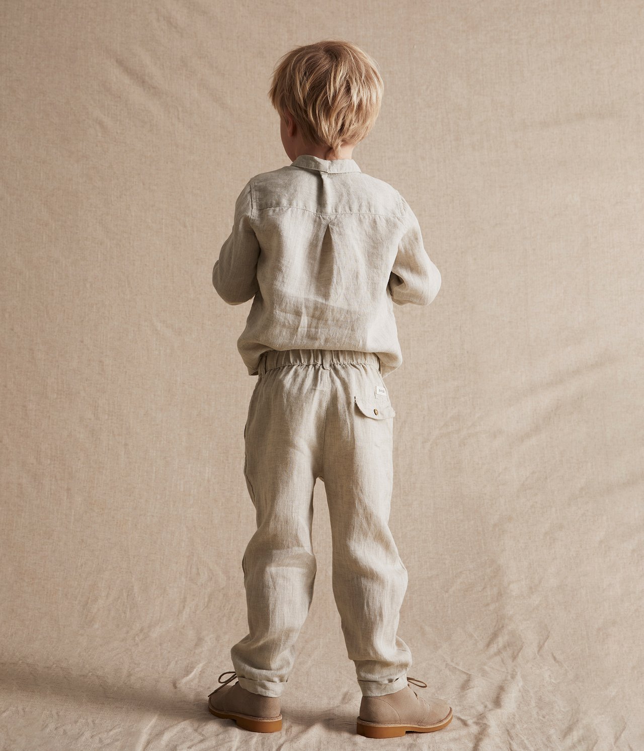 Hose aus Leinen - Hellbeige - 4