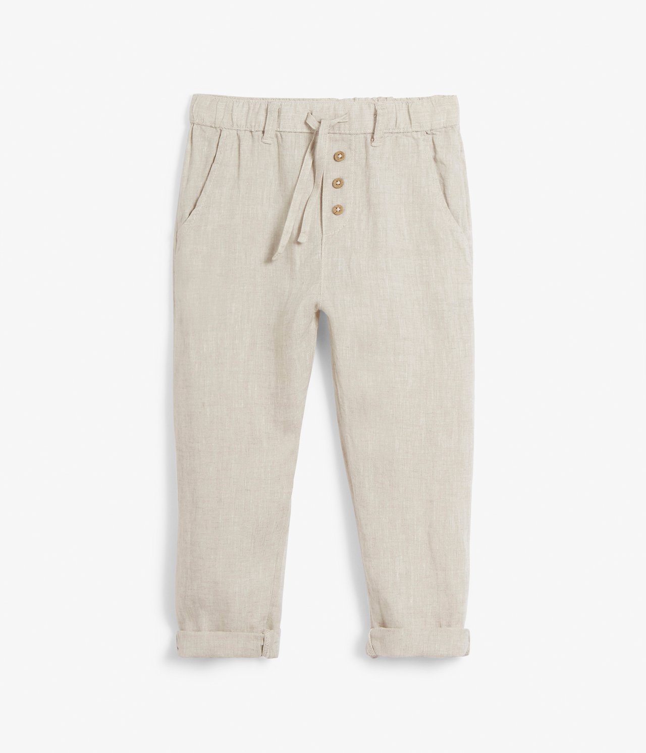Hose aus Leinen - Hellbeige - 6