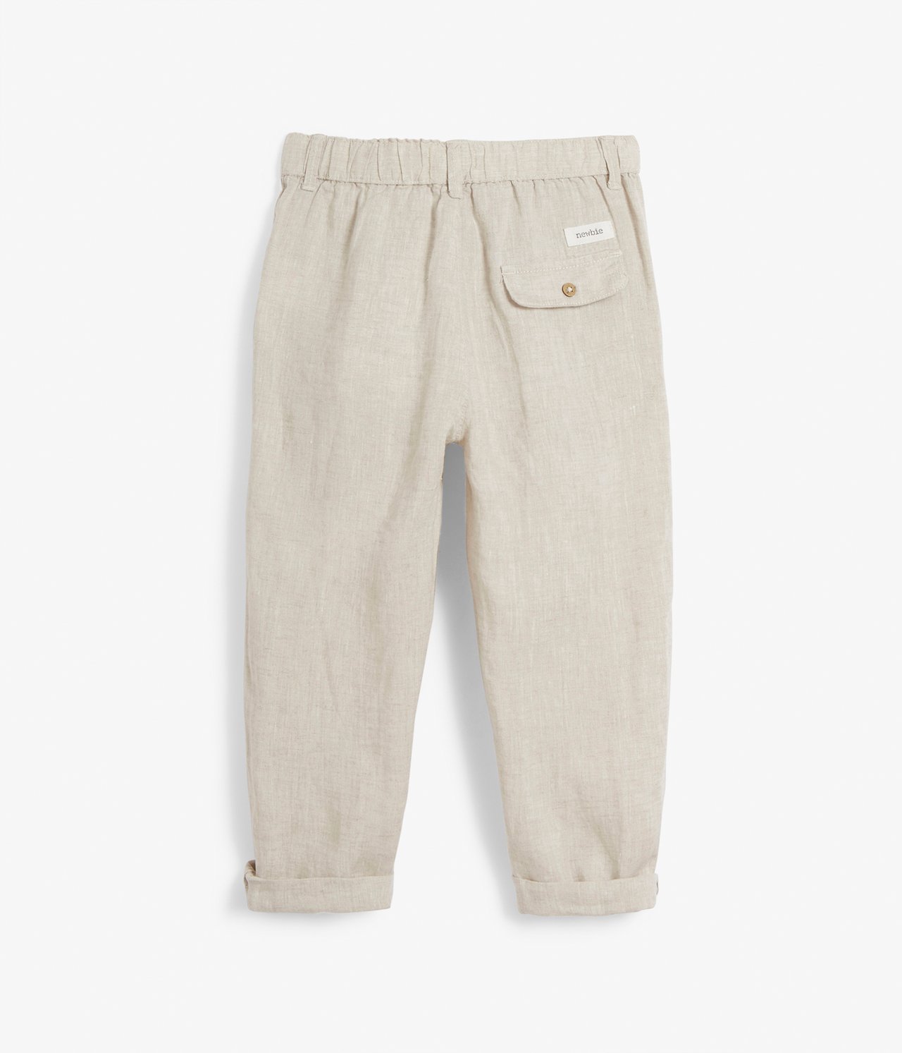 Hose aus Leinen - Hellbeige - 7