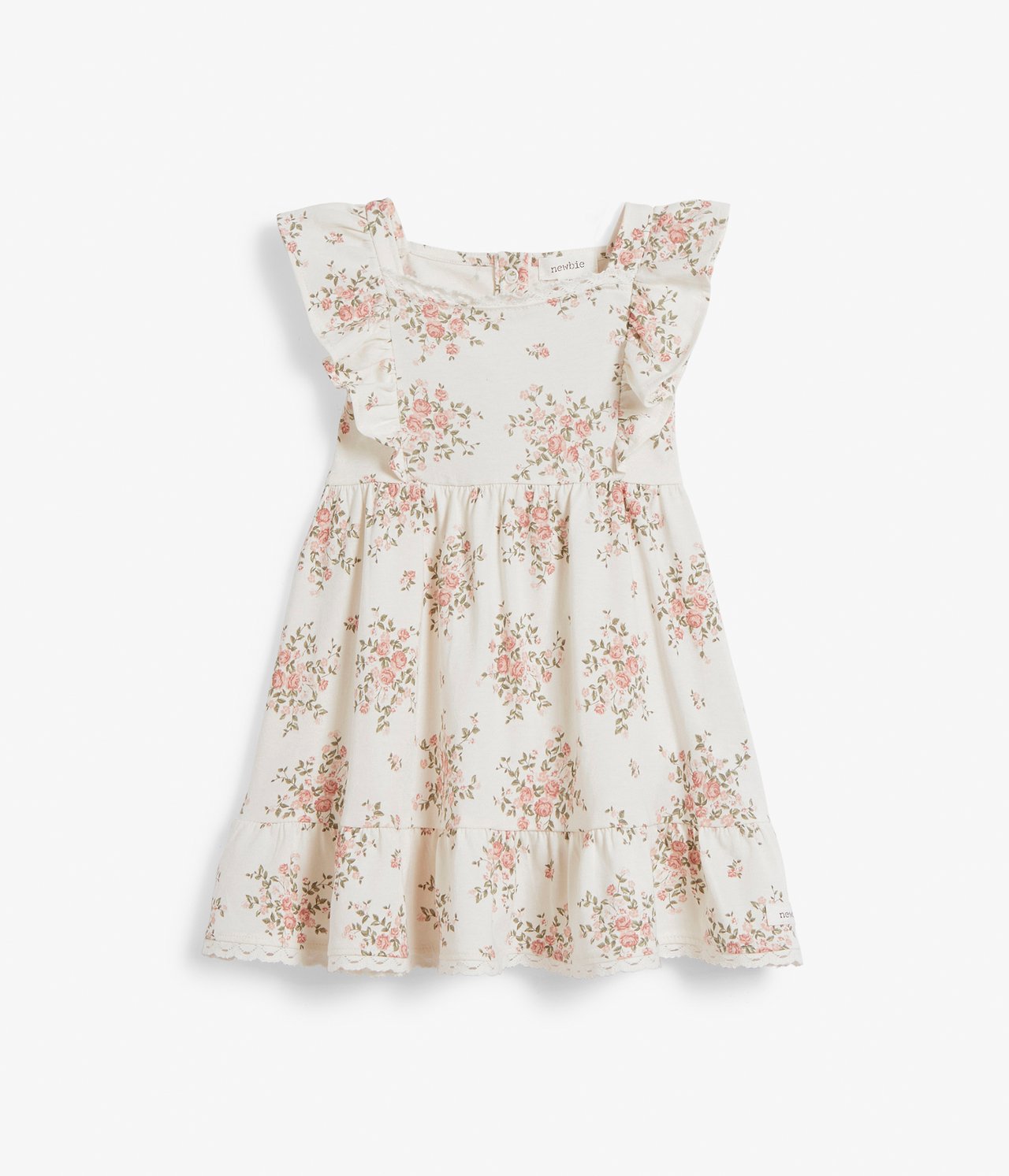 Kleid aus Baumwolle mit Blumenmuster - Naturweiß - 6