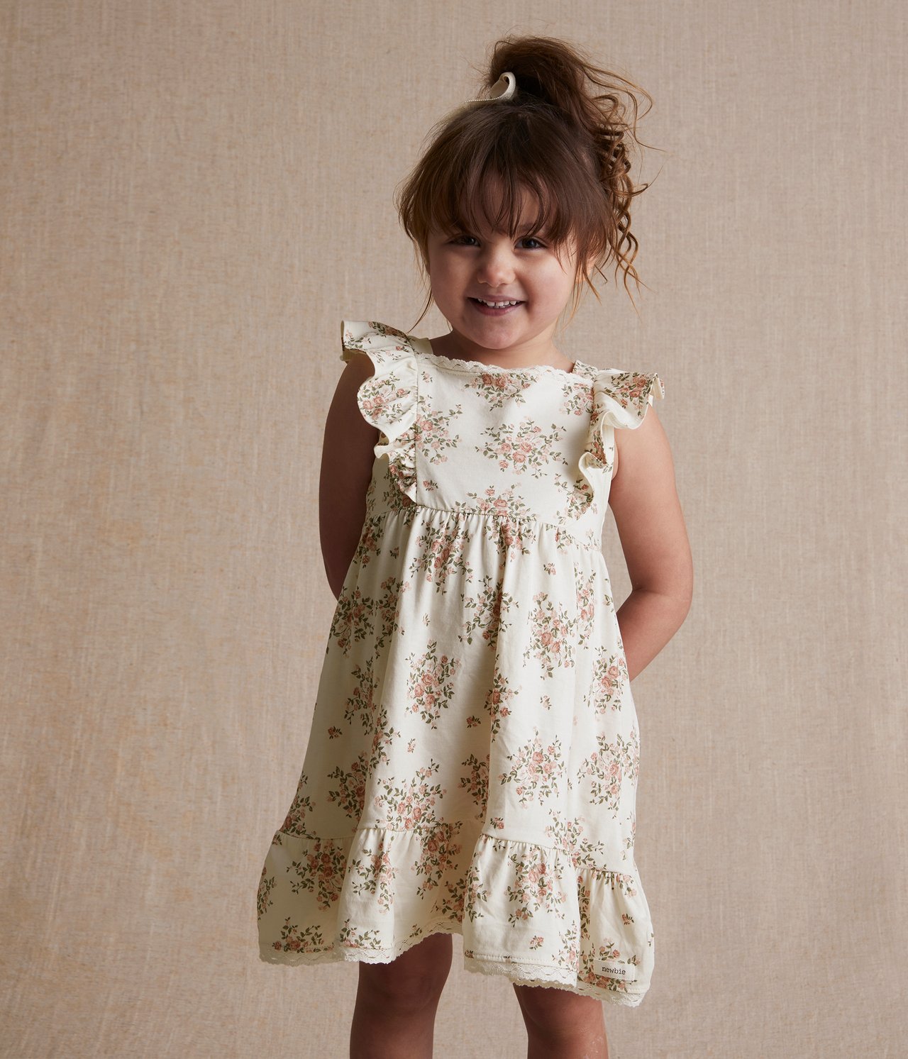 Cotton floral dress - Off-white - 2