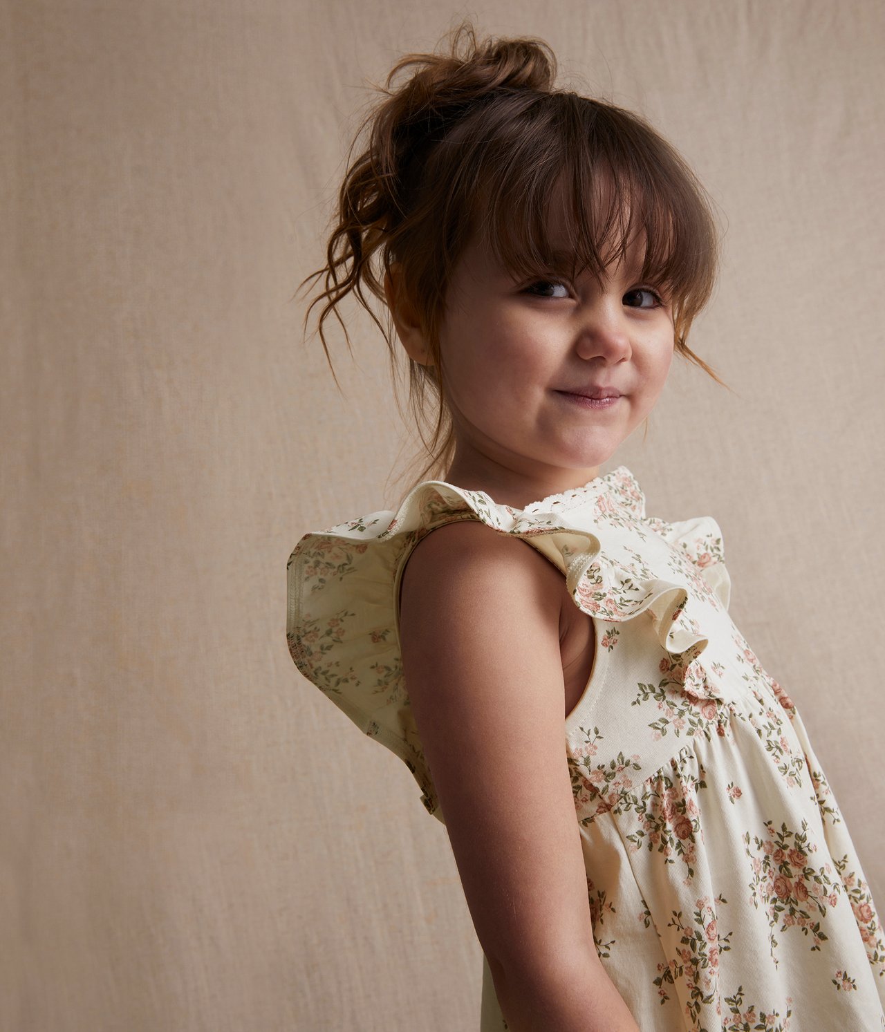 Cotton floral dress - Off-white - 4