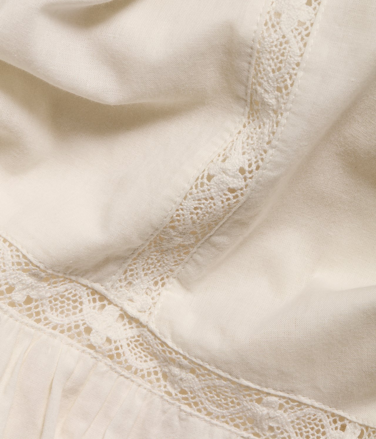 Women's cotton embroidery midi dress - Off-white - 10