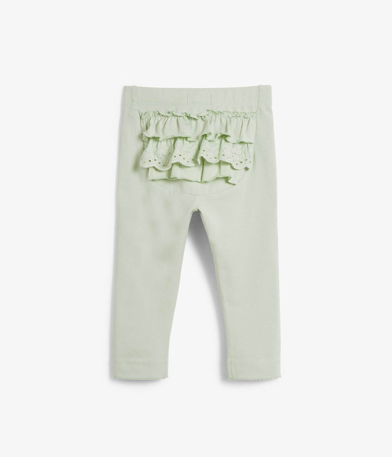 Leggings mit Rüschen - Hellgrün - 2