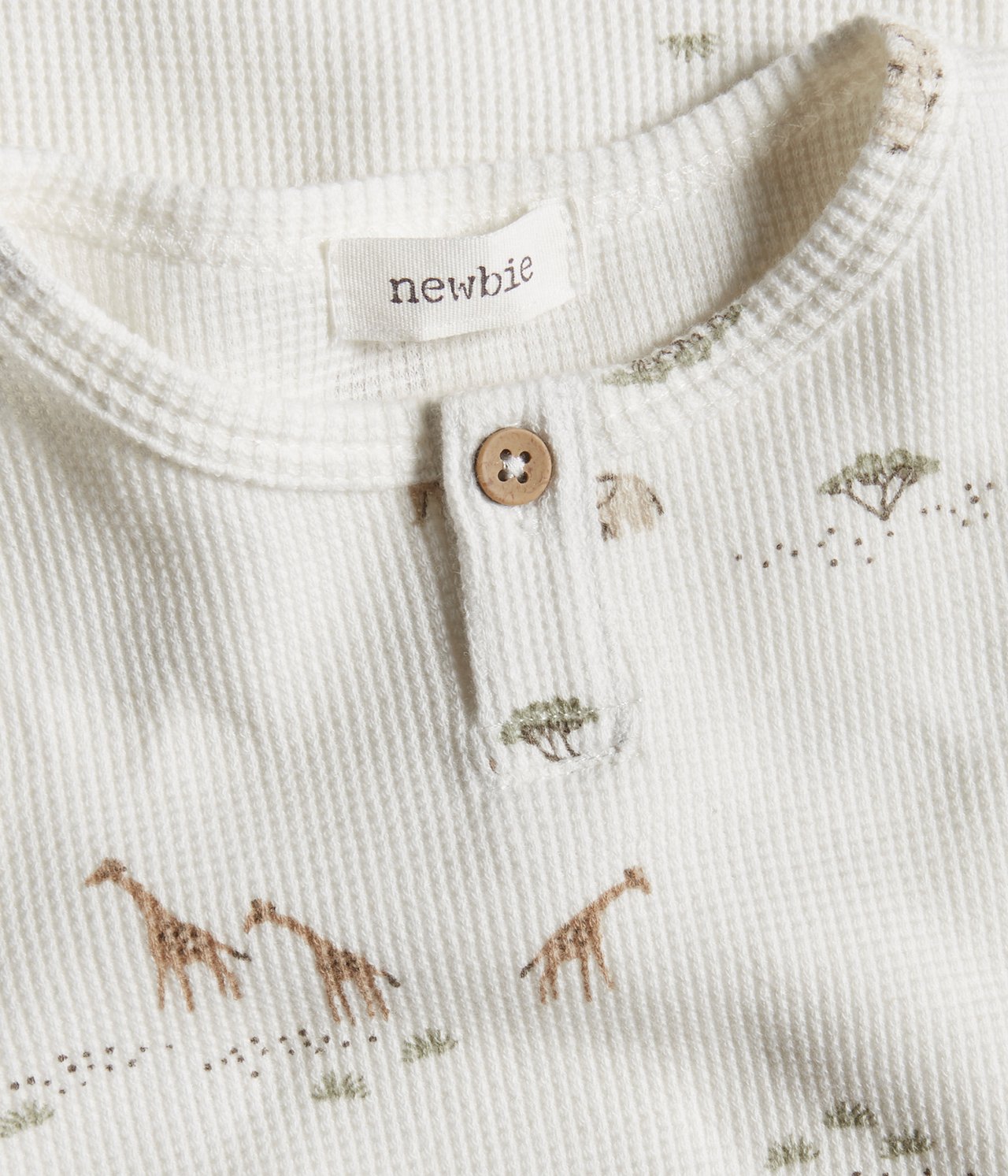 Waffle safari bodysuit - Off-white - 1