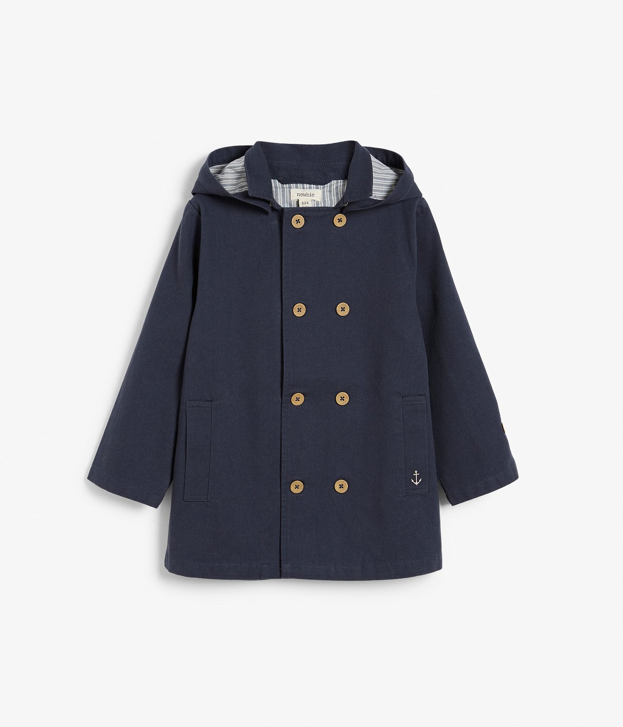 Blue double-breasted peacoat - Dark blue - 8