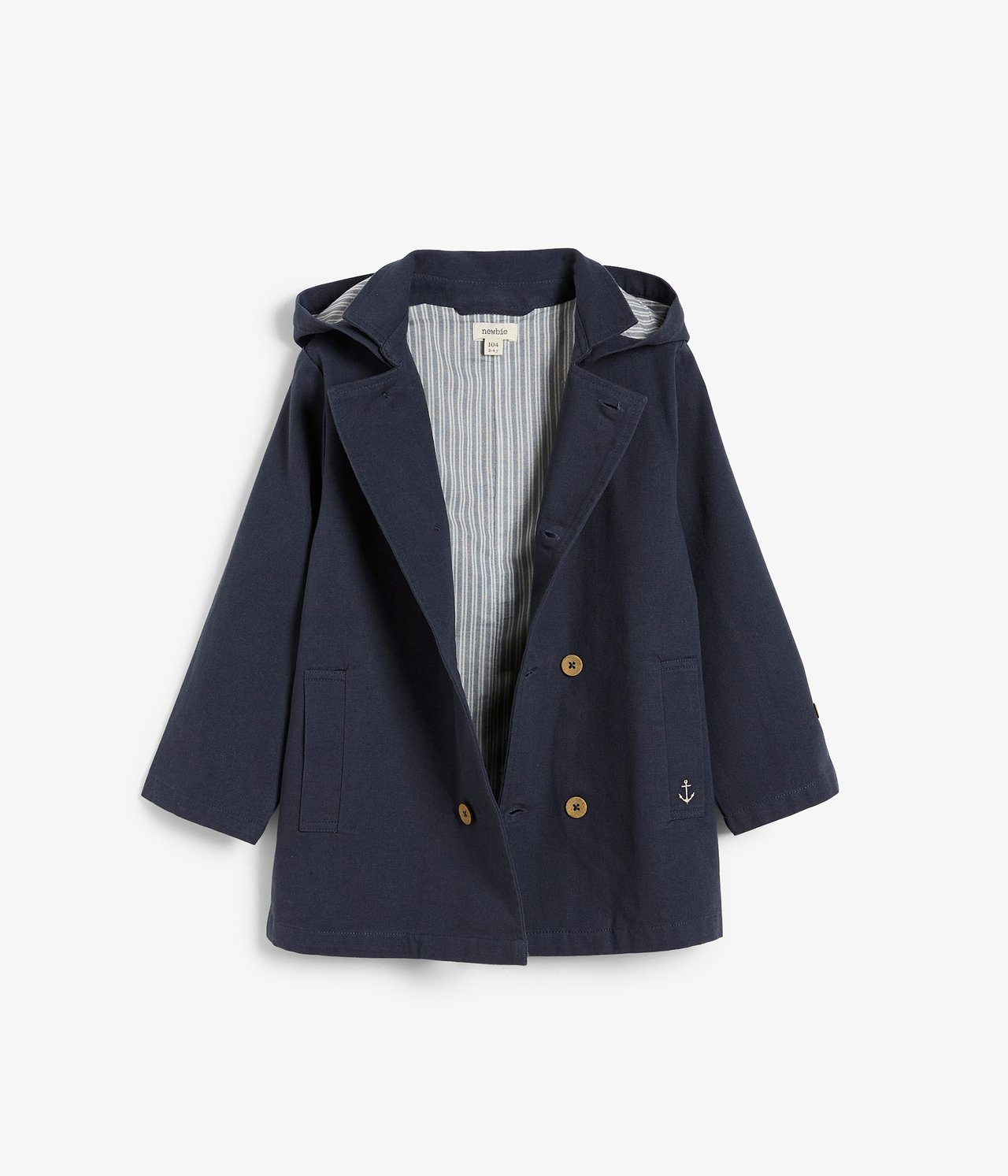 Blue double-breasted peacoat - Dark blue - 9