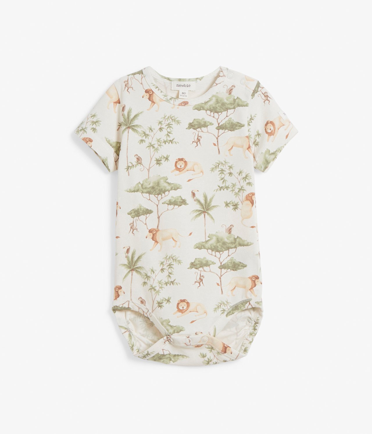 Lion safari bodysuit - Off-white - 2