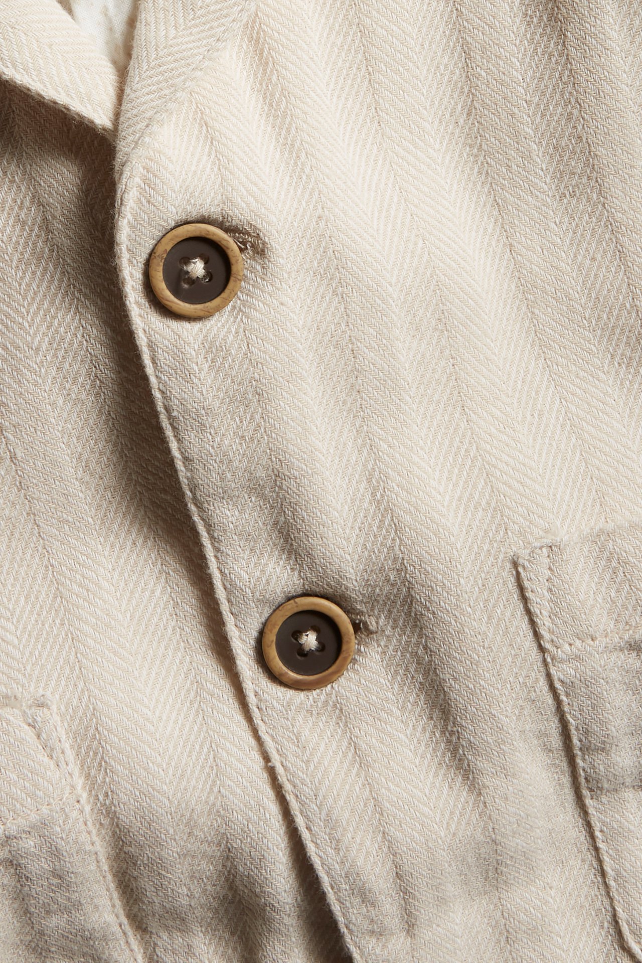 Herringbone patterned blazer - Off-white - 1