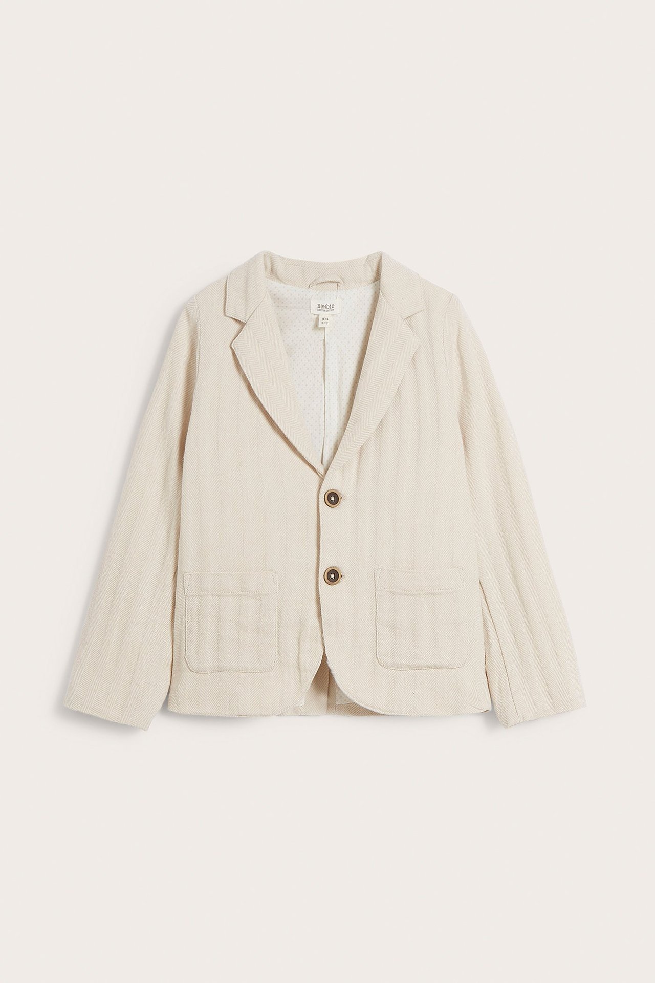 Blazer mit Fischgrätmuster - Naturweiß - 2