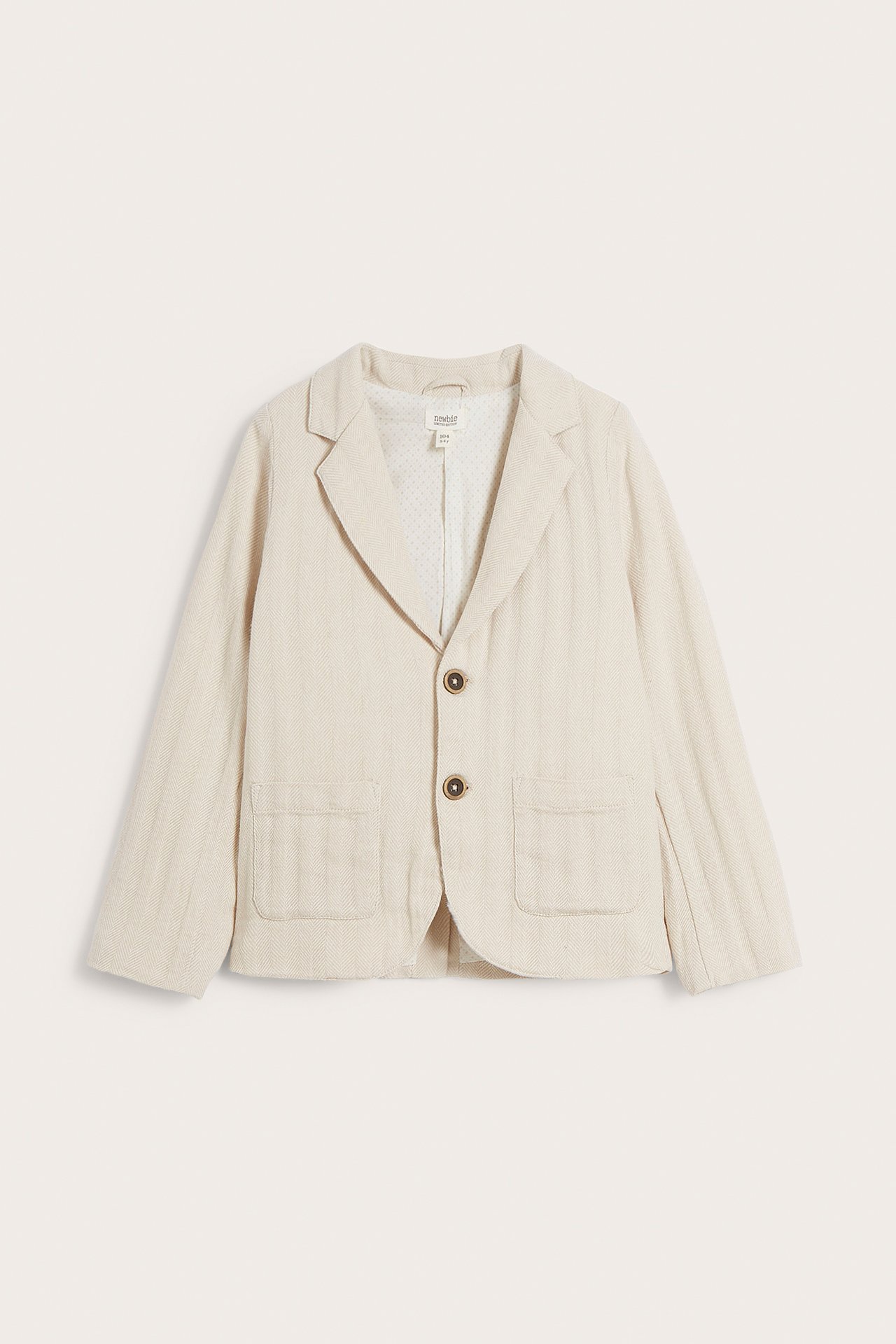 Herringbone patterned blazer - Off-white - 2