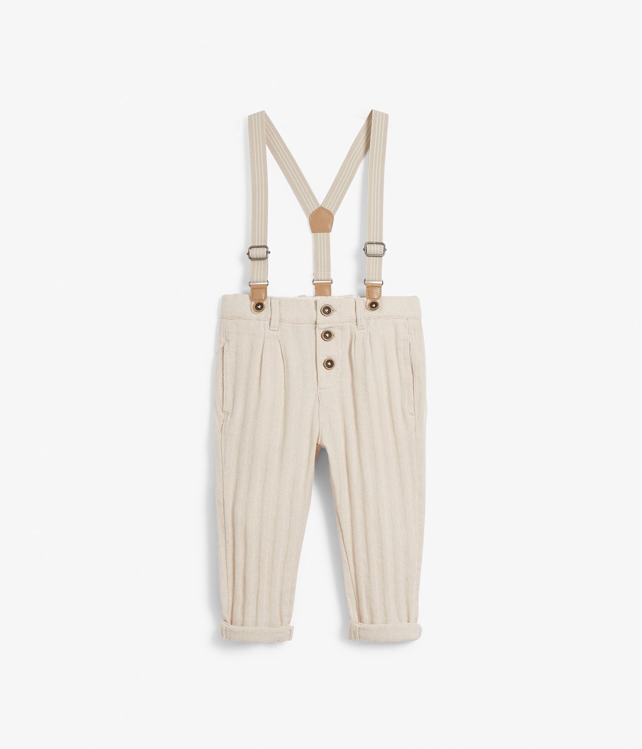Dress-pants with braces - Off-white - 3