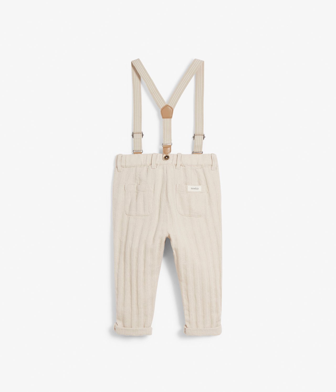 Dress-pants with braces - Off-white - 4