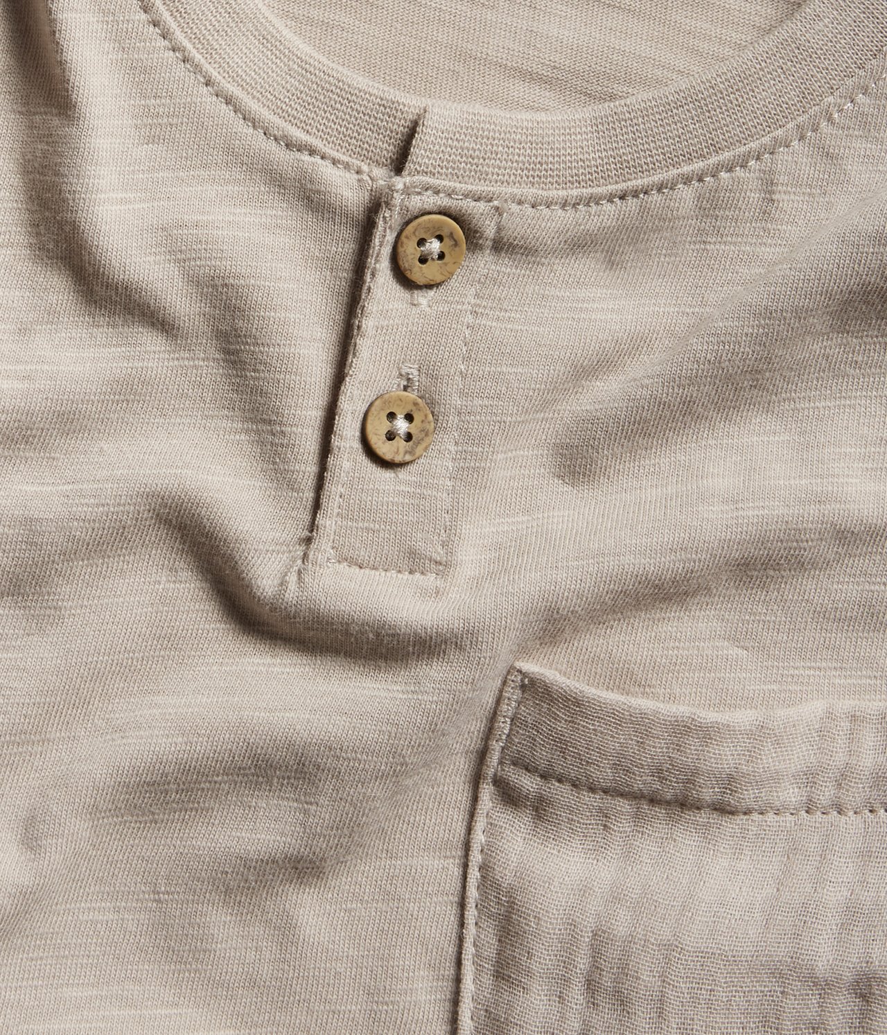 Muslin pocket t-shirt - Beige - 1