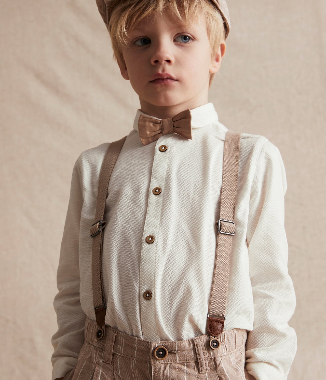 Party shirt with bow - Off-white - 2