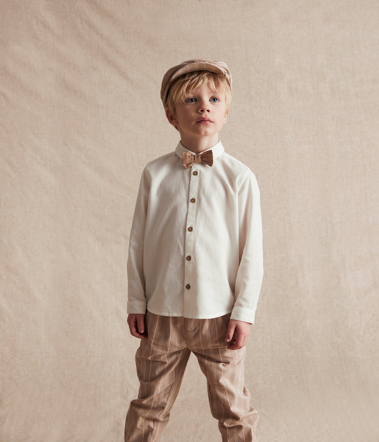 Party shirt with bow - Off-white - 3