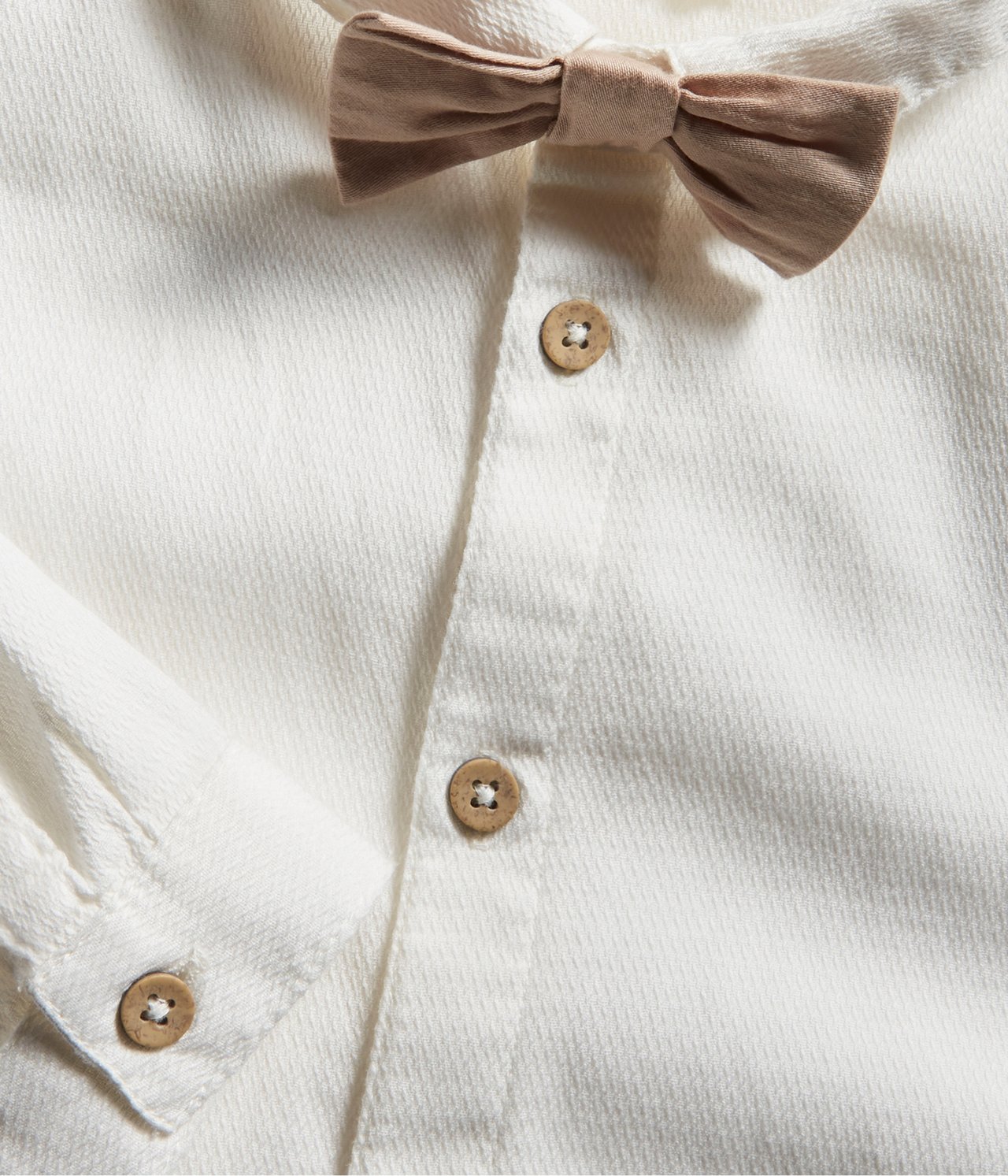 Party shirt with bow - Off-white - 8