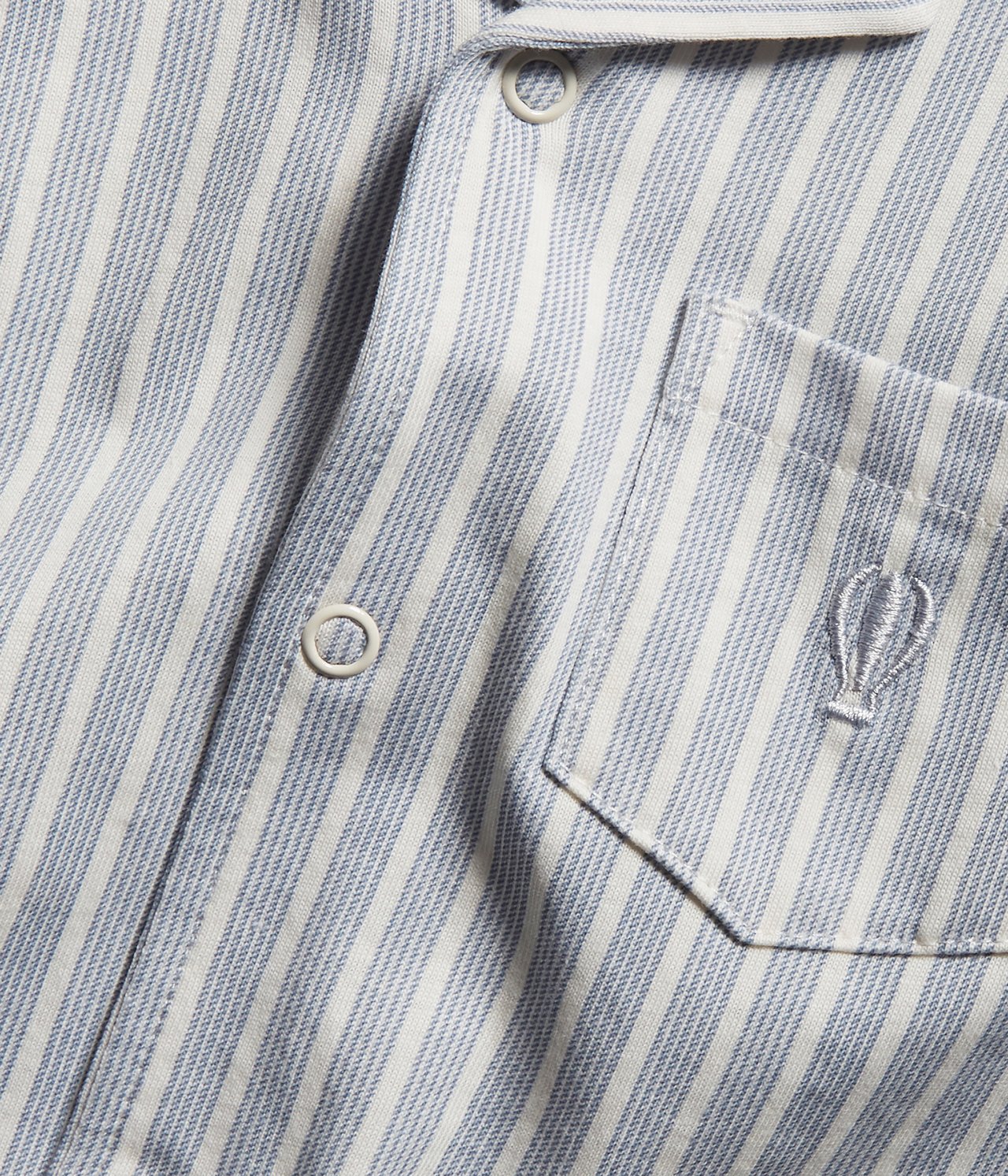 Striped sleepsuit - Blue - 1