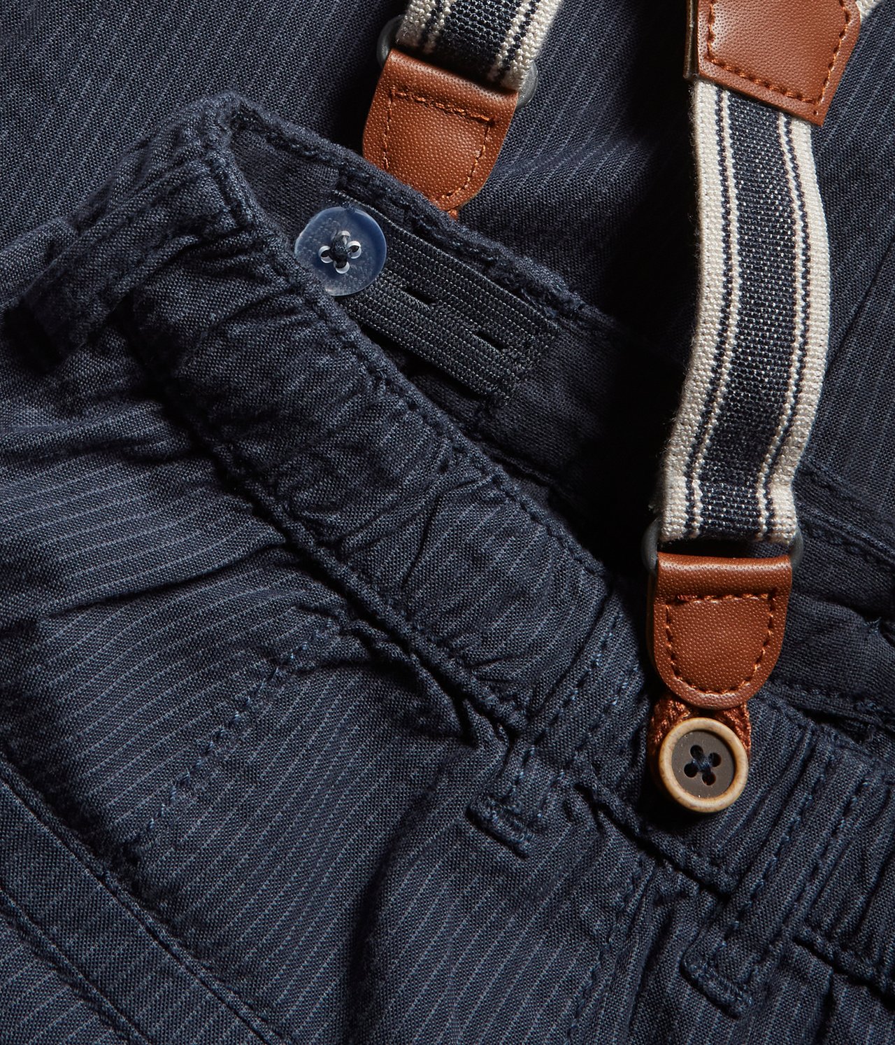 Latzhose mit Nadelstreifen - Blau - 4