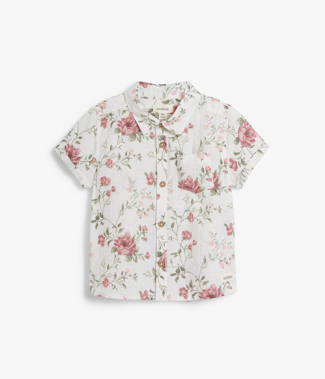 Floral short-sleeved shirt