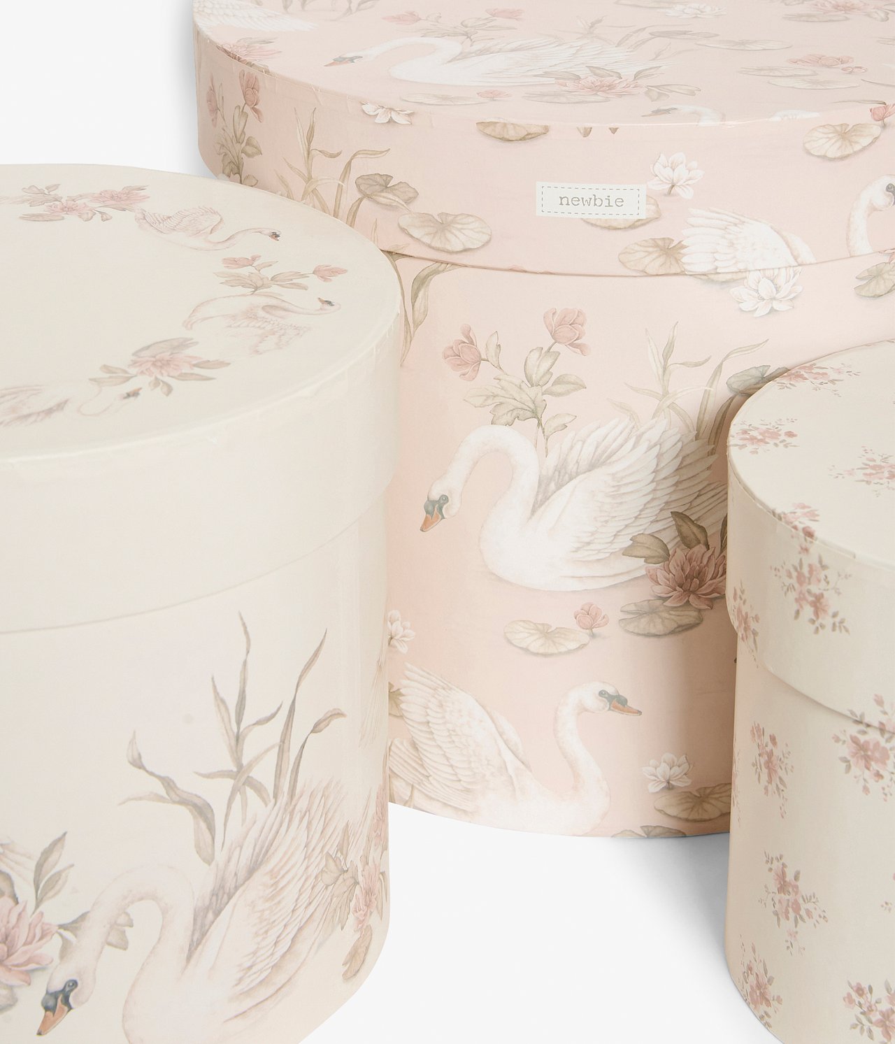 Swan lake round paper boxes