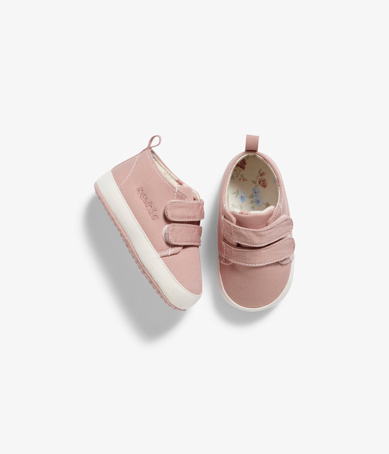 Floral cotton sneakers - Pink - 1