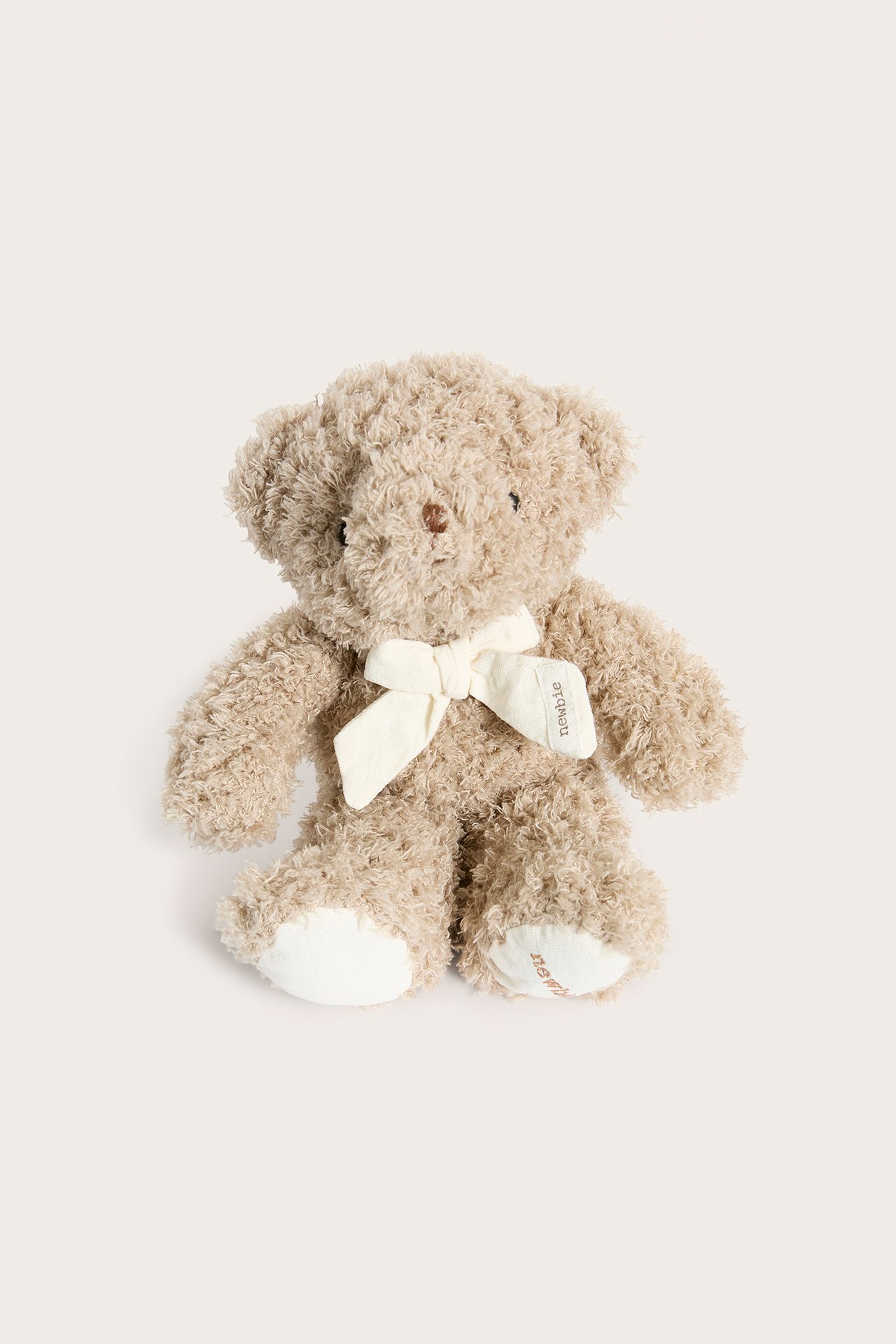 Teddy bear soft toy with bow - Beige - 1