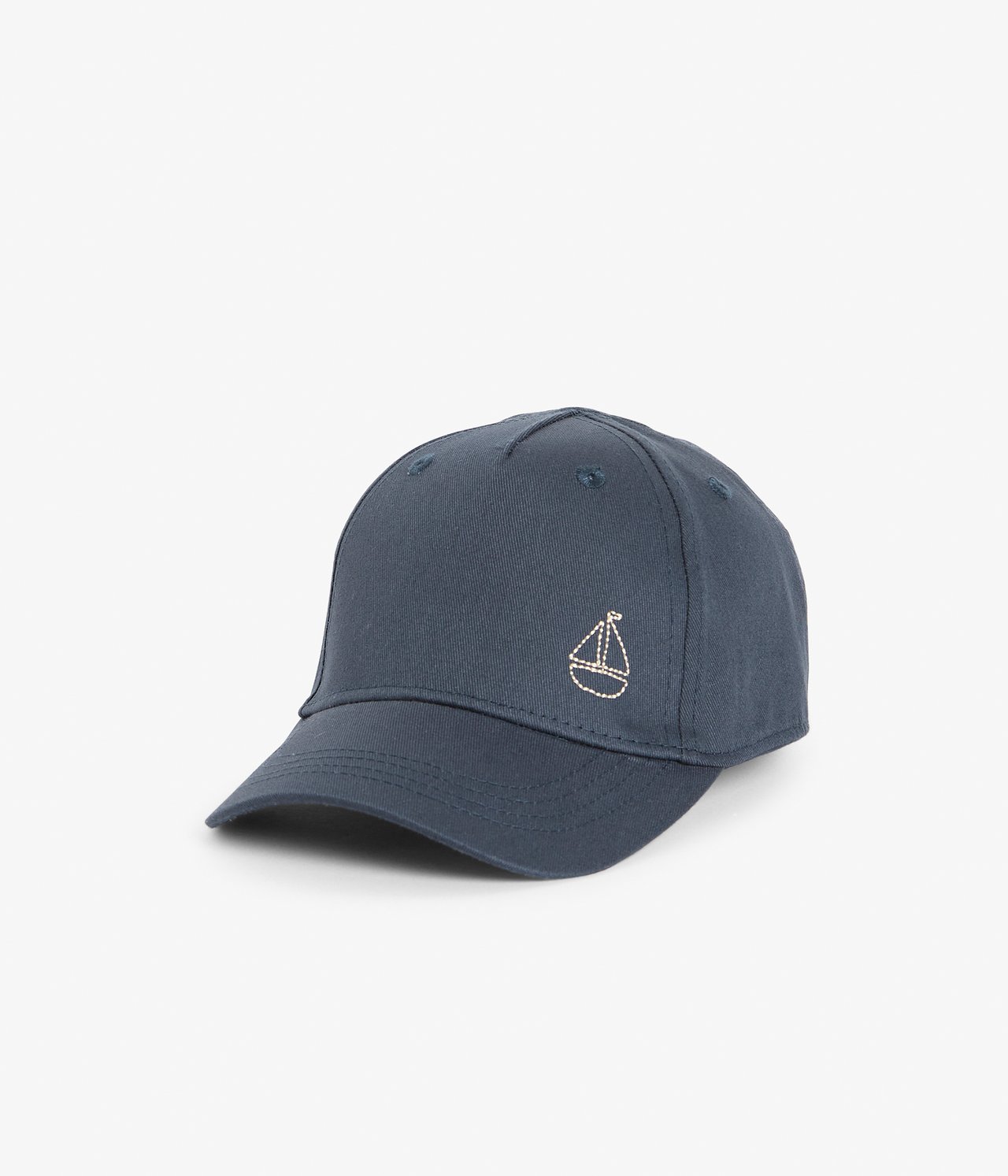 Sailboat embroidered cap - Dark blue - 1
