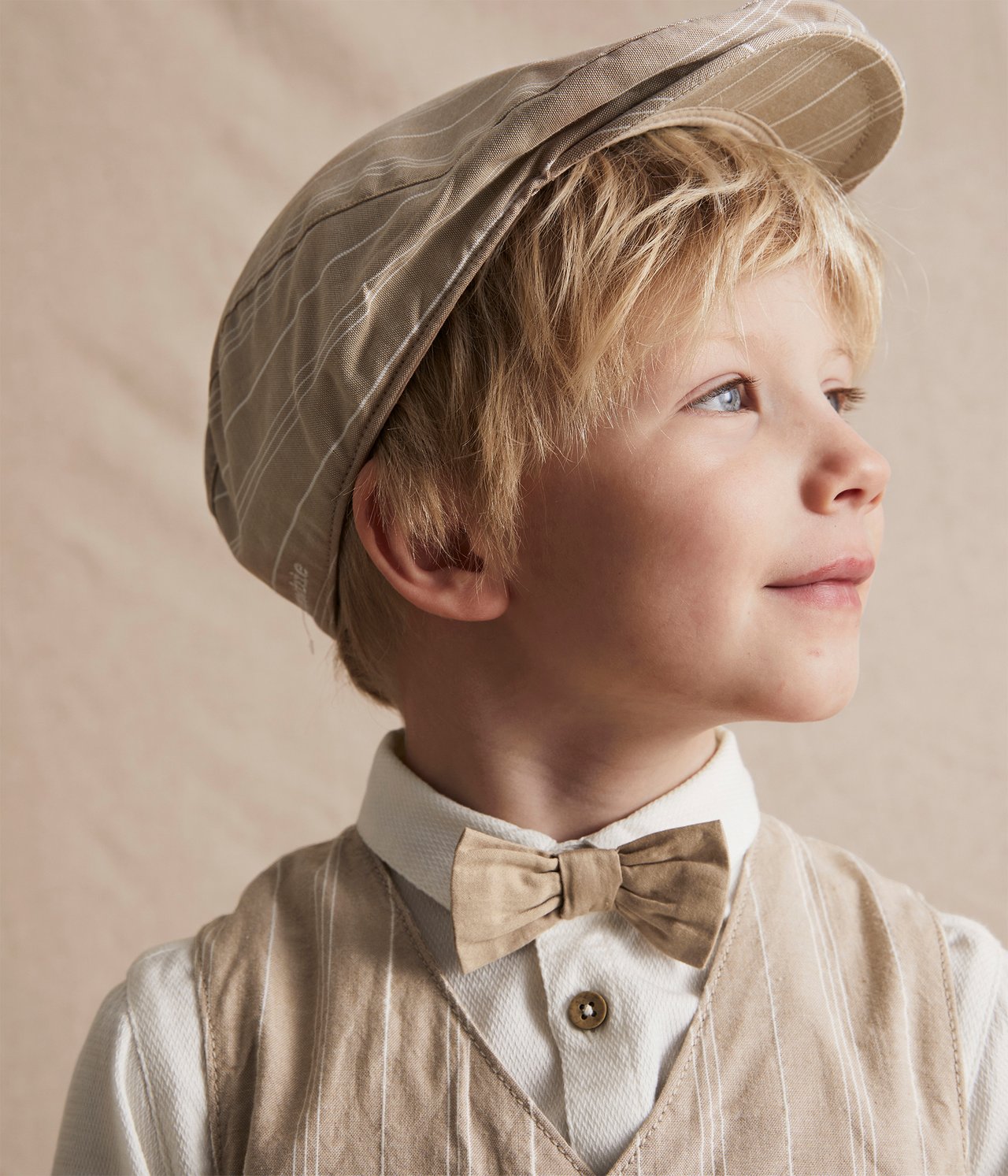 Striped suit vest - Beige - 5