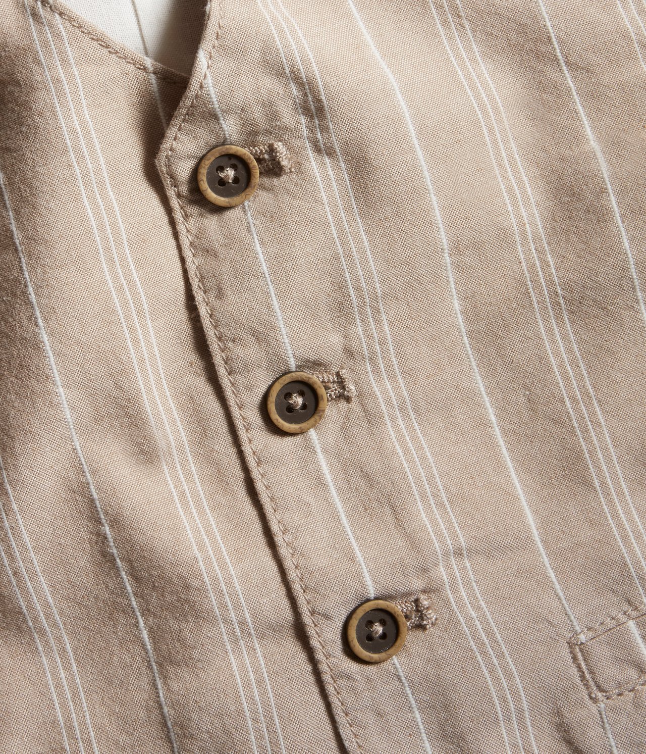 Striped suit vest - Beige - 8