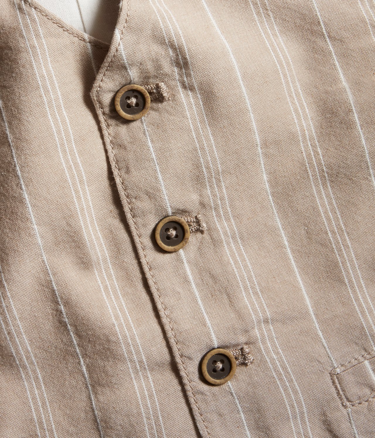 Striped suit vest - Beige - 7