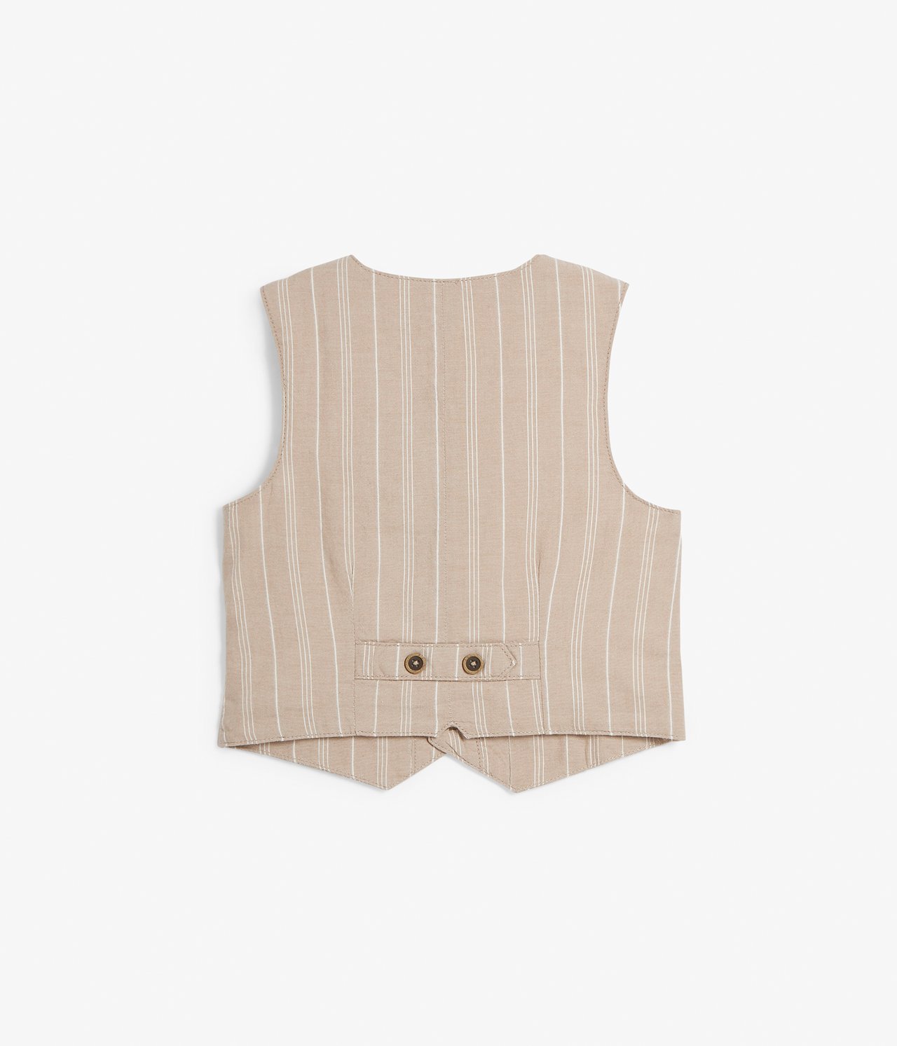 Striped suit vest - Beige - 9