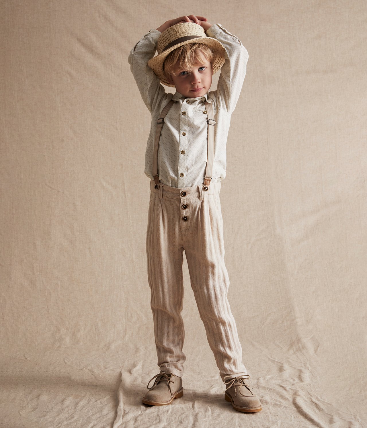 Gemustertes Hemd - Beige - 1