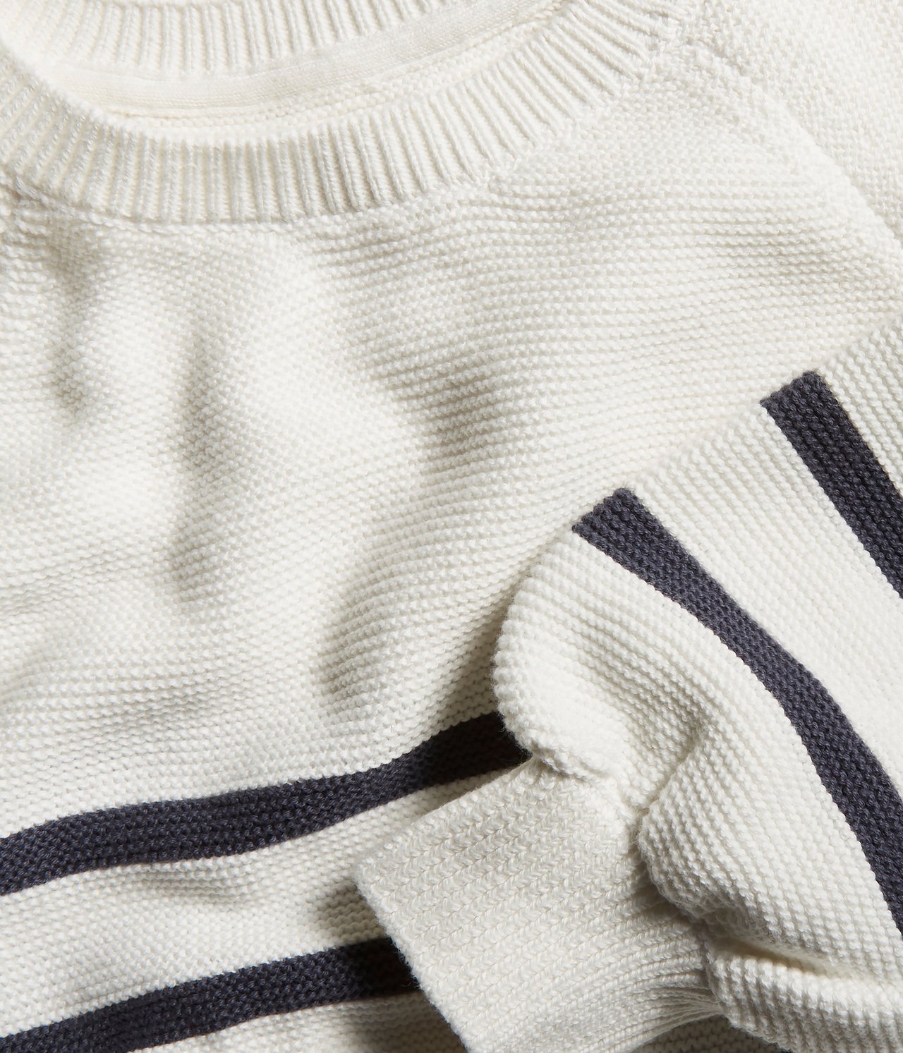 Women's striped knitted sweater - Off-white - 5