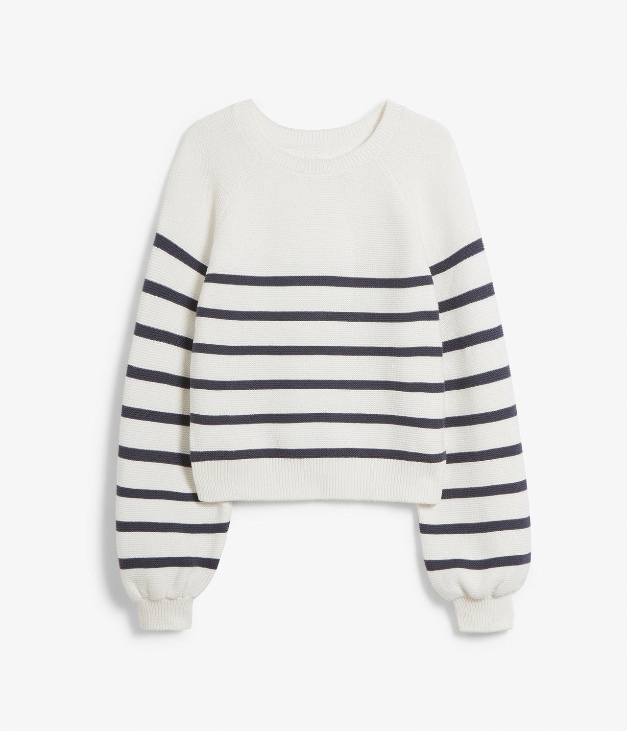 Women's striped knitted sweater - Off-white - 6
