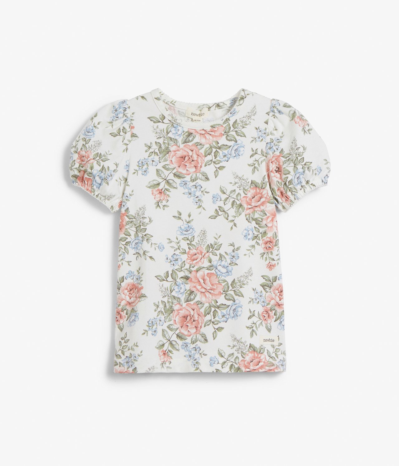 Floral short-sleeved top - Off-white - 2