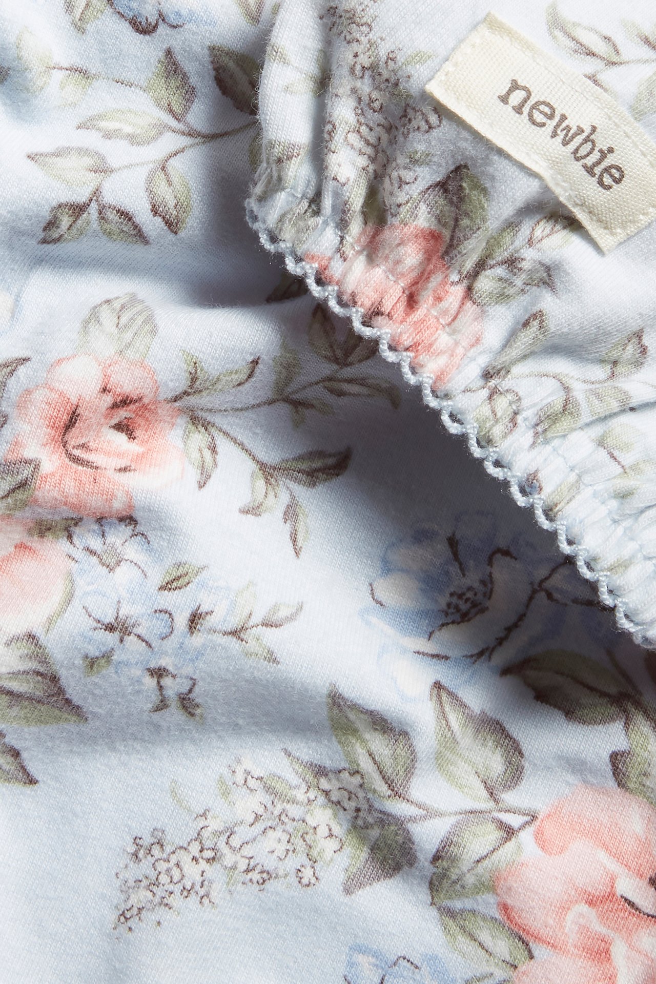 Body mit Blumenmuster - Hellblau  - 1