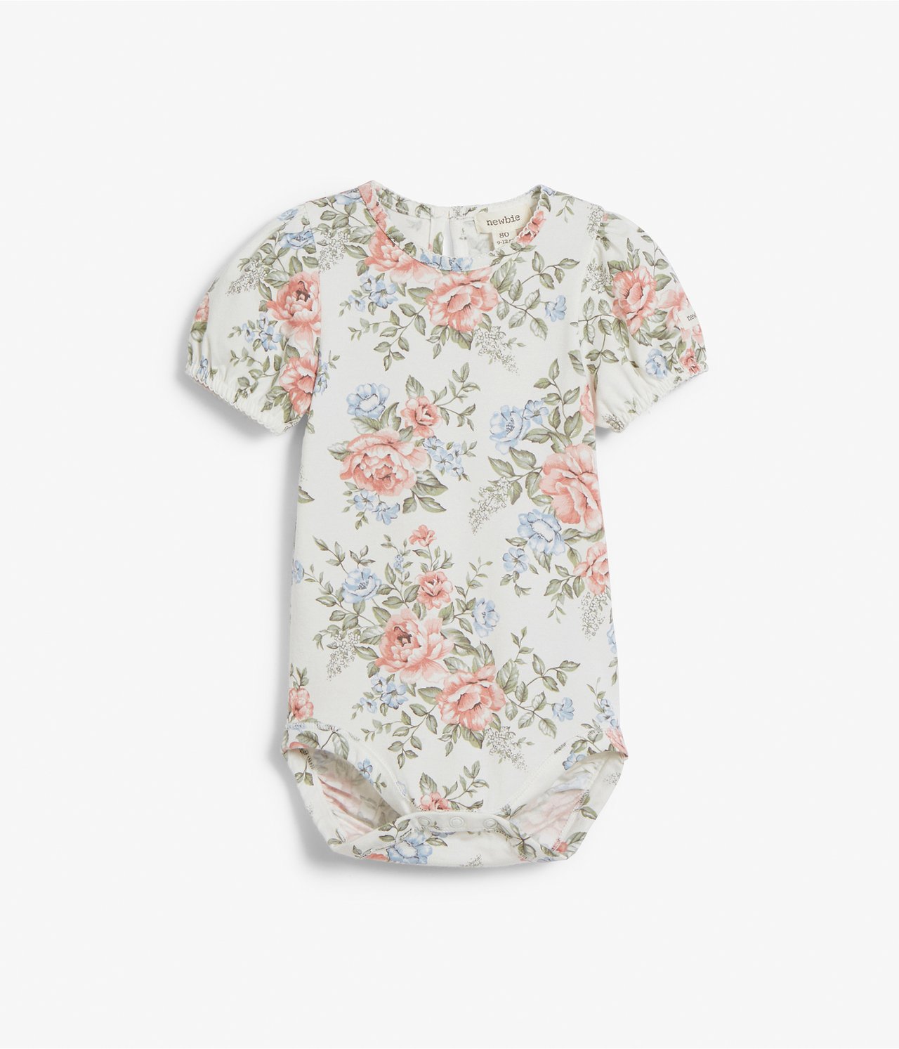 Floral short-sleeved bodysuit - Off-white - 2