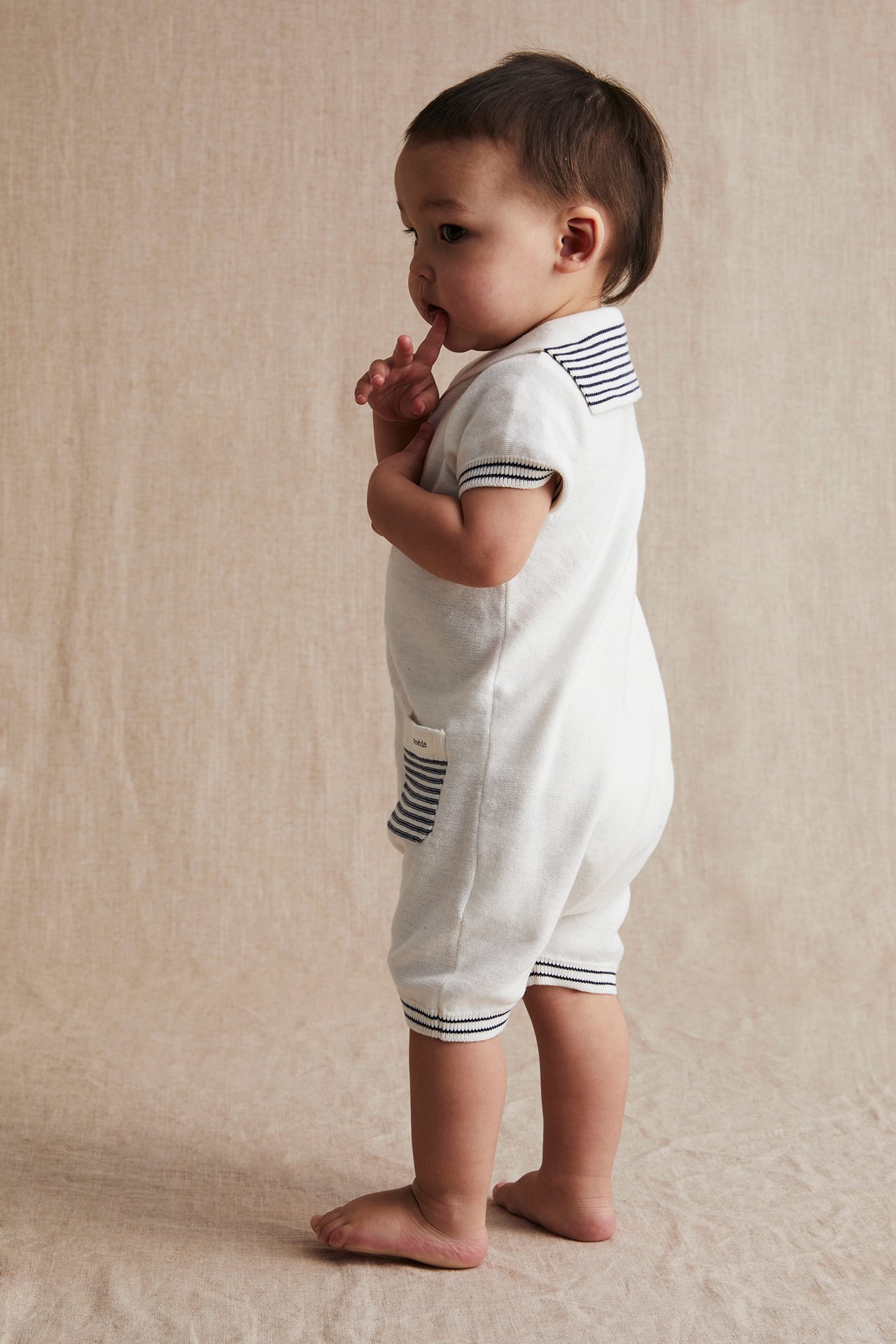 Whale Sailor's romper - Off-white - 2