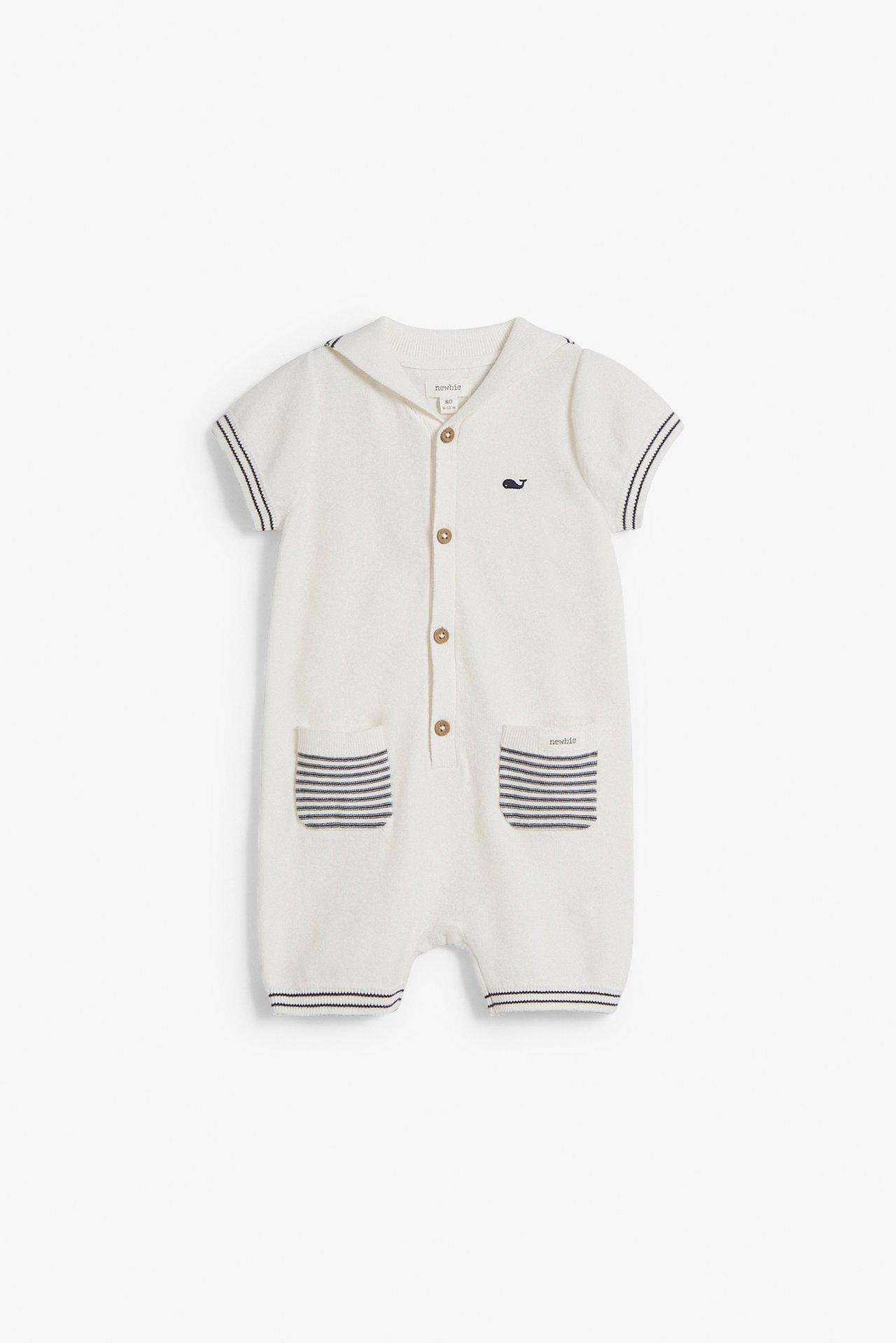 Whale Sailor's romper - Off-white - 5